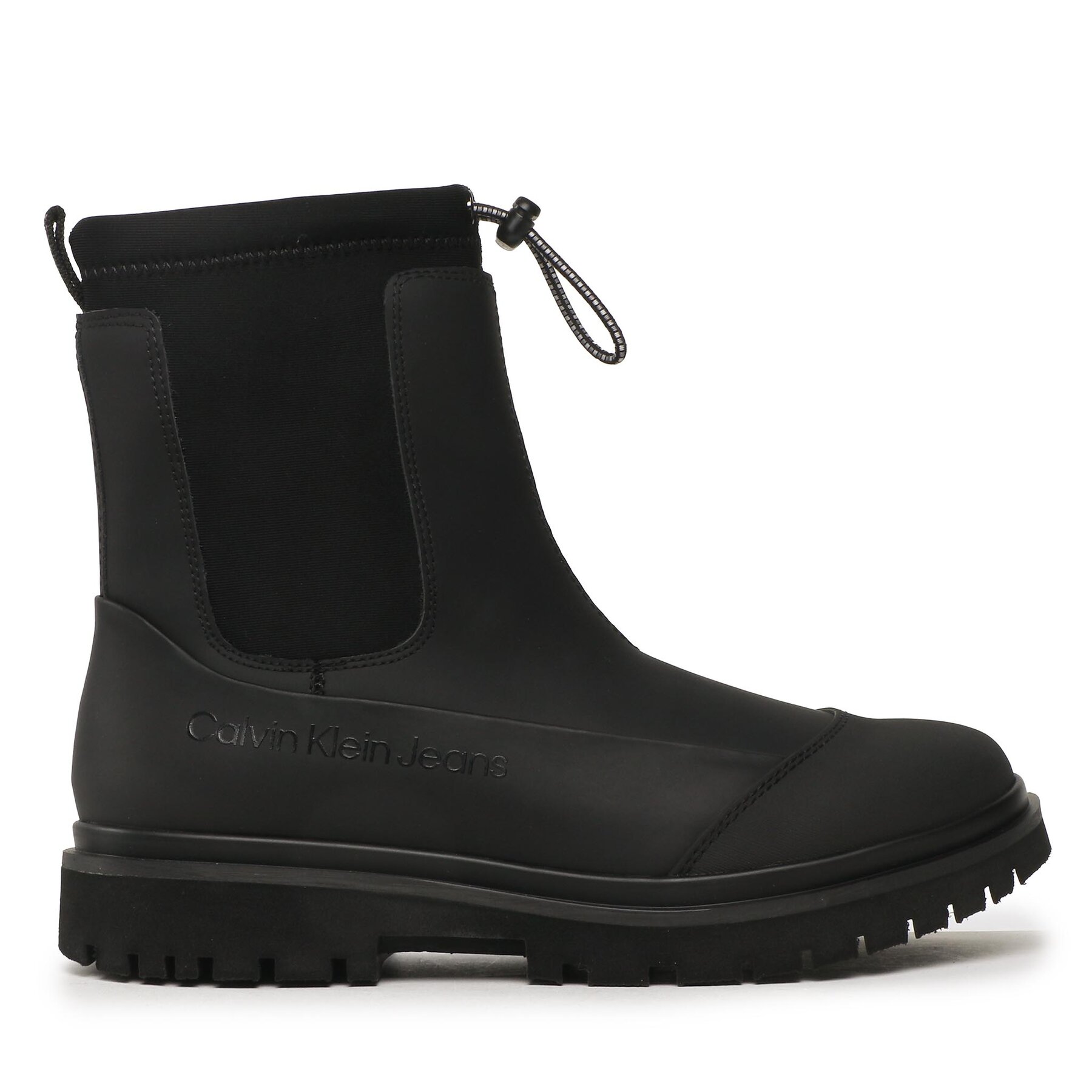 Damen Stiefeletten Calvin Klein Jeans, Schuhgröße 37, Schwarz, Chunky Combat Chelsea Boot Rub YW0YW01065
