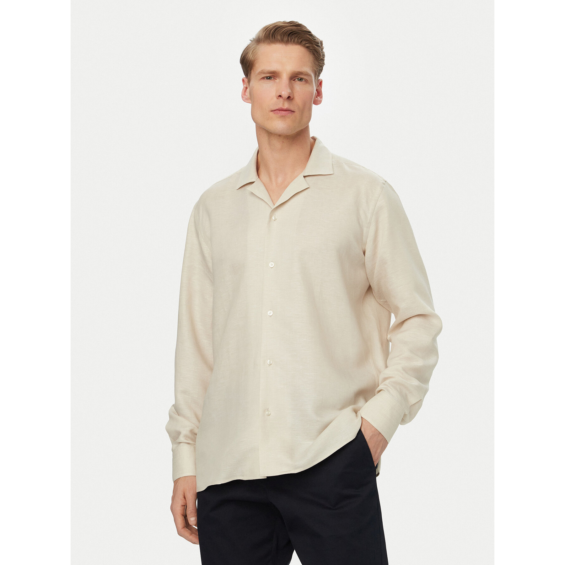 BOSS Hemd H-Joe 50561616 Hellbeige Regular Fit