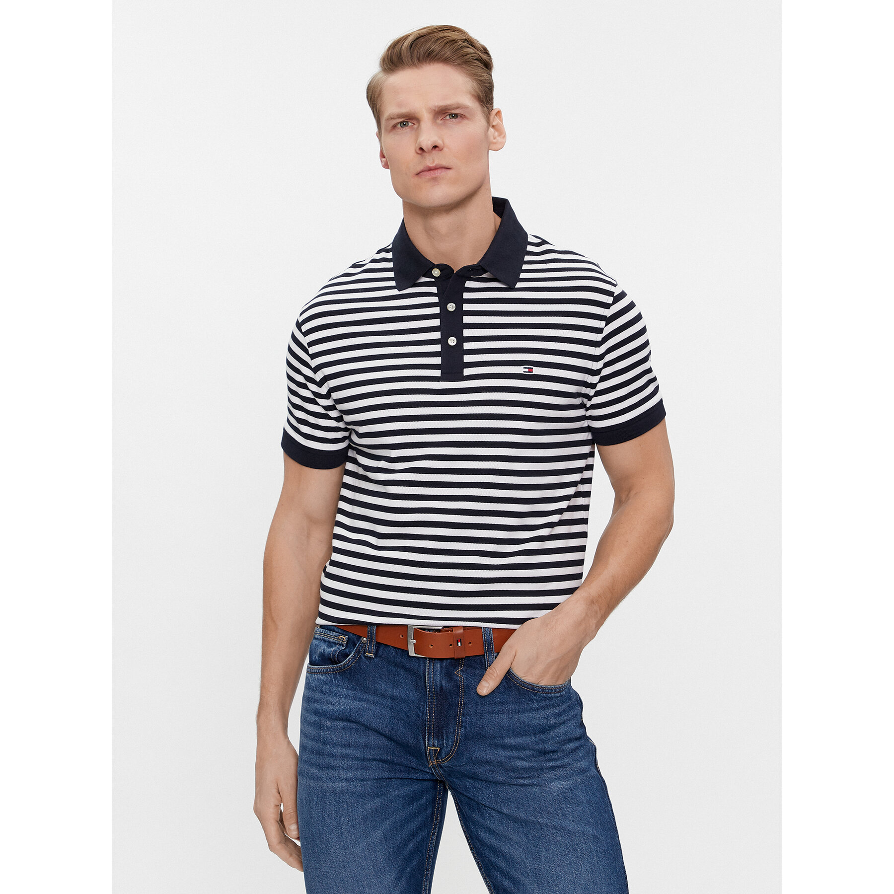 Tommy Hilfiger Polo 1985 MW0MW17771 Blu Scuro Slim Fit