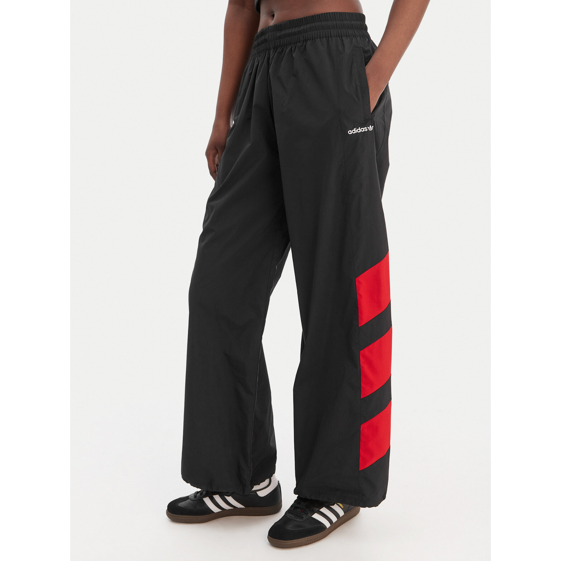 adidas Jogginghose Blocked Washed KE5037 Grau Loose Fit