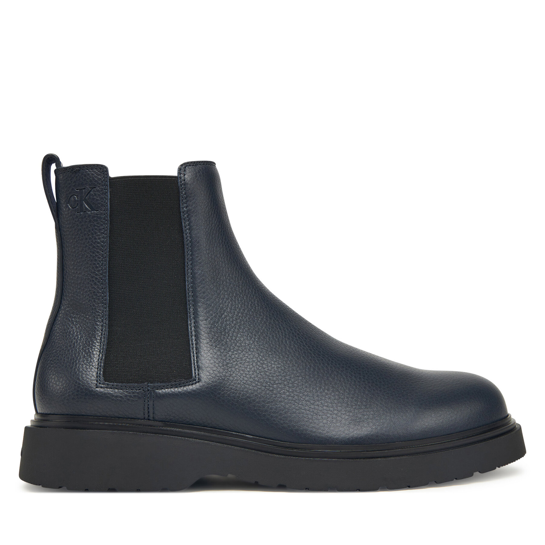 Bokacsizma Calvin Klein Combat Ess Chelsea Boot Lth YM0YM01374 Sötétkék