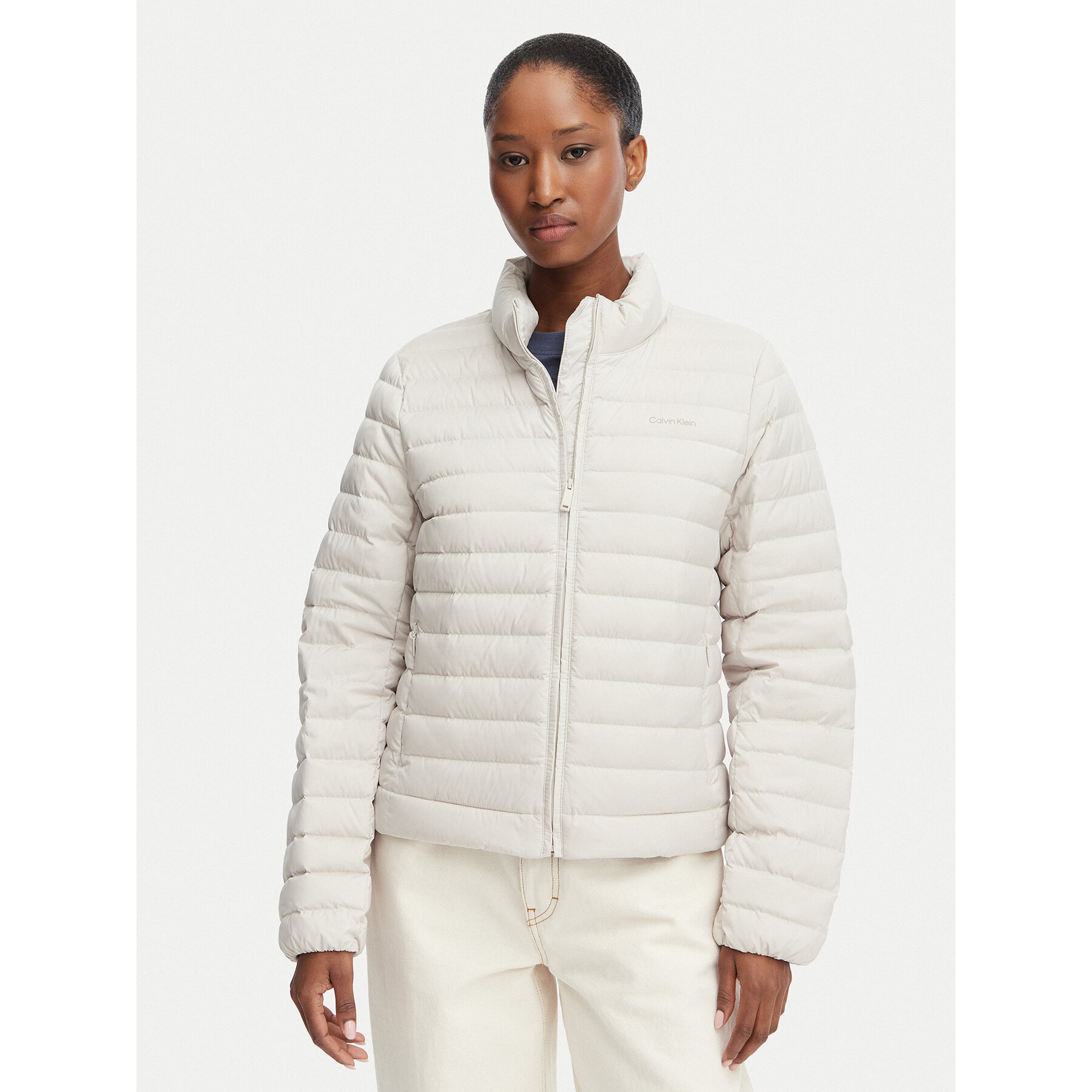 Calvin Klein Daunenjacke LV044G502G Weiß Regular Fit