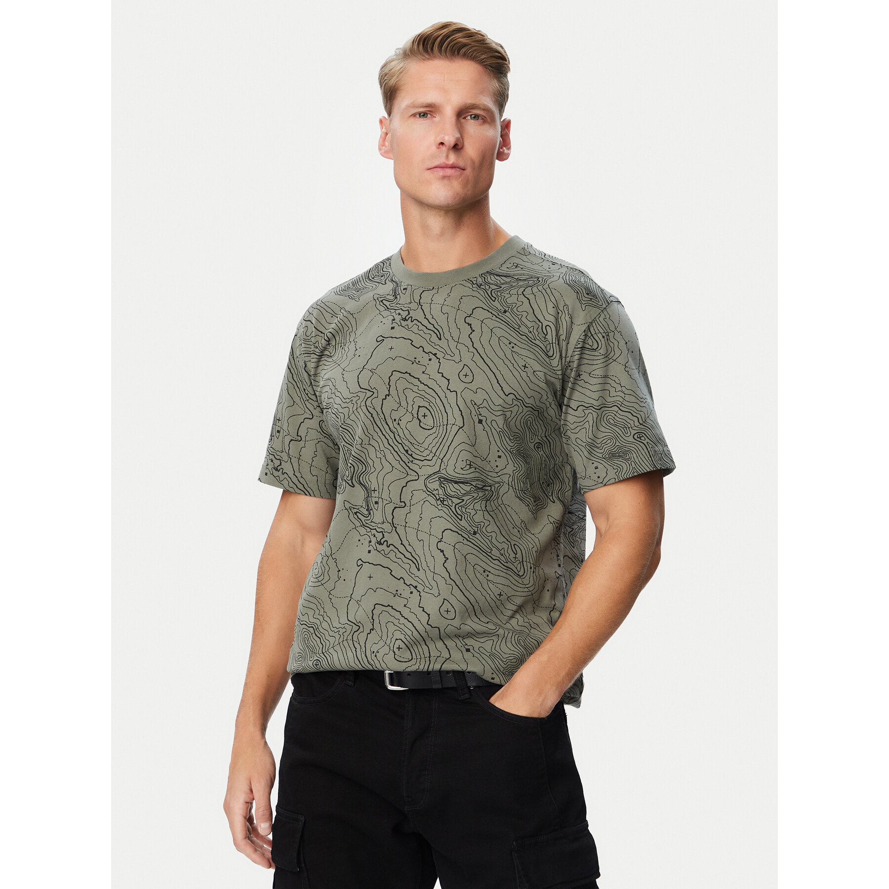 G-Star Raw T-Shirt D28903-E400 Dunkelgrün Regular Fit