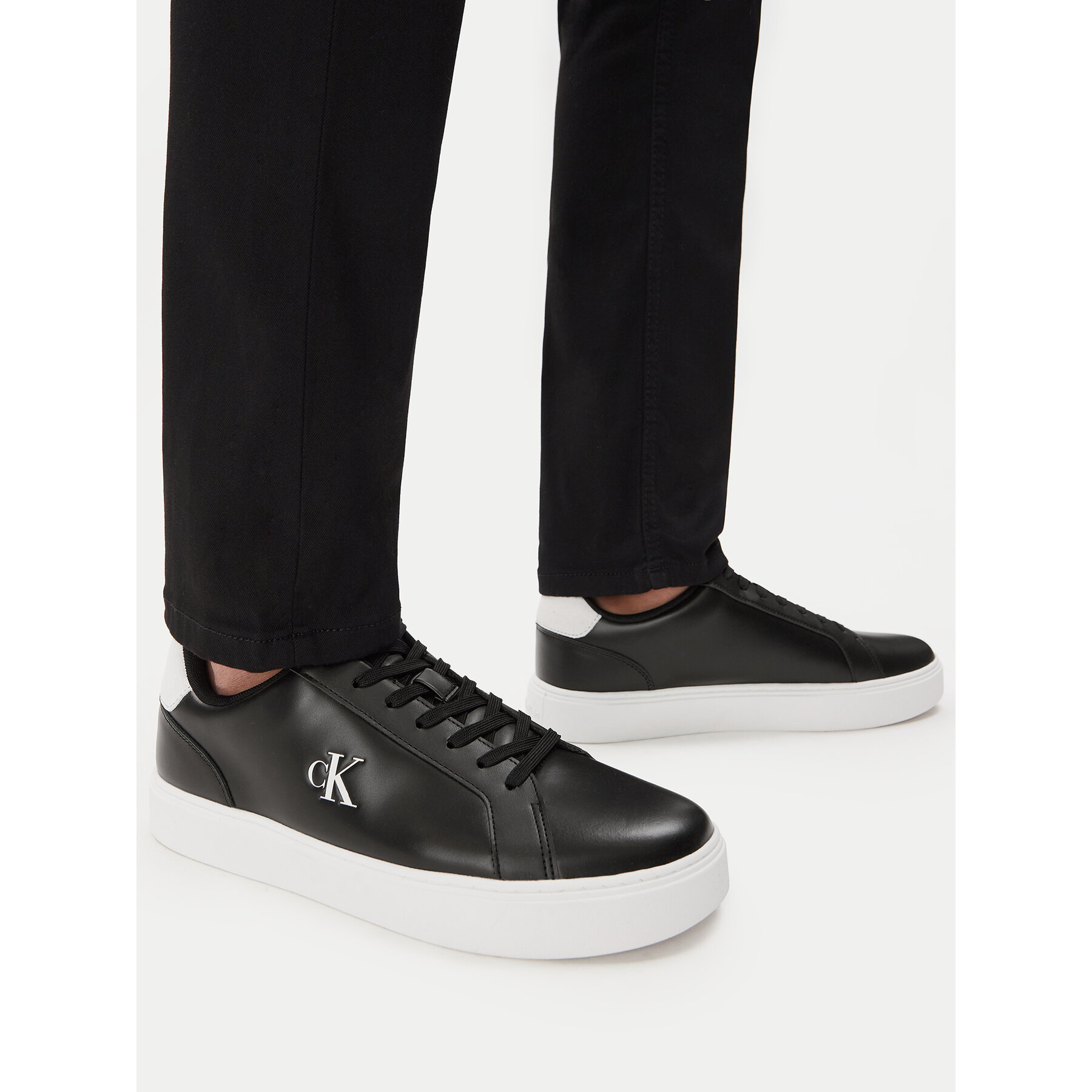 Tenisice Calvin Klein Classic Cupsole Laceup Lth YM0YM01435 Crna