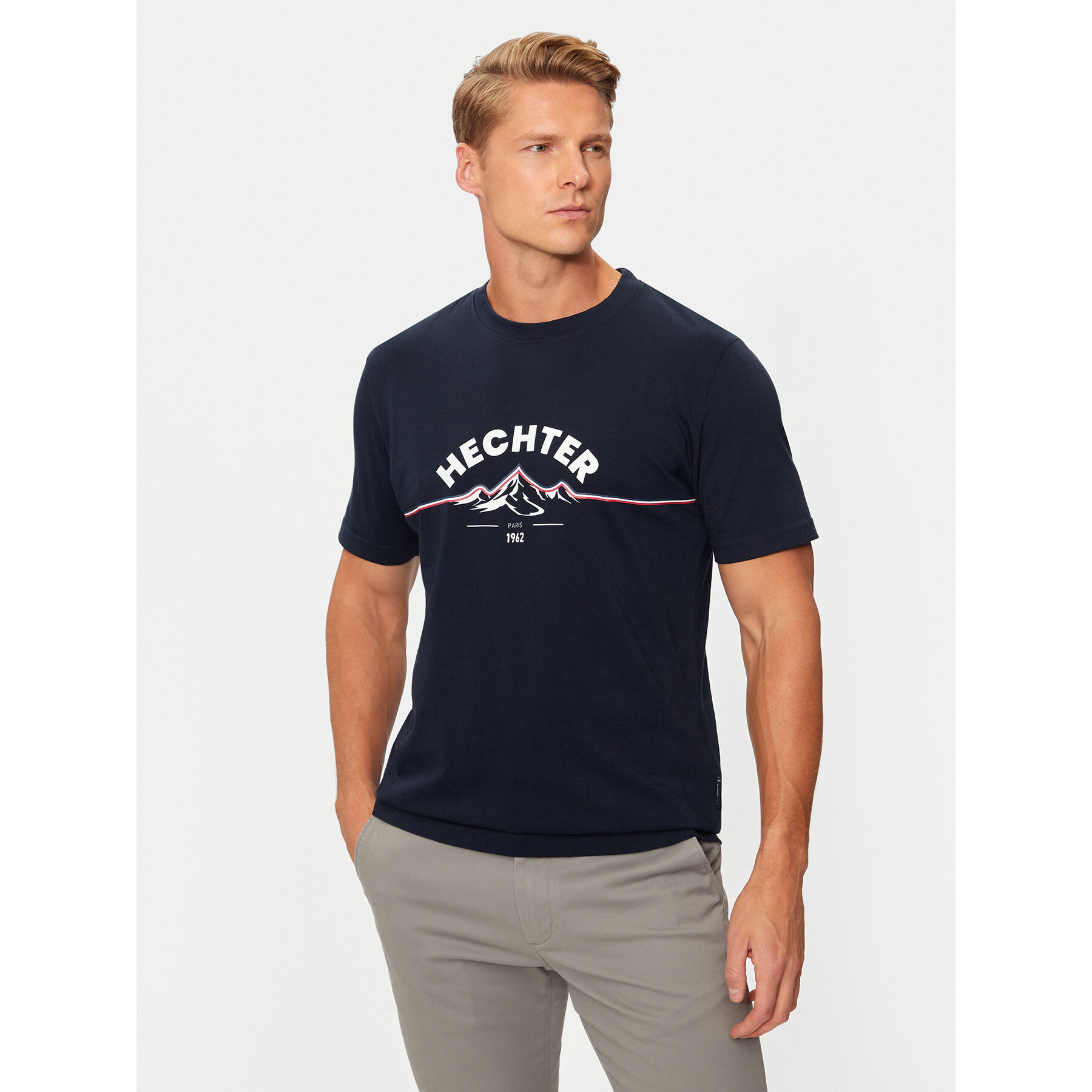 Hechter Paris Hechter Paris T-Shirt 75014 142919 Σκούρο μπλε Regular Fit
