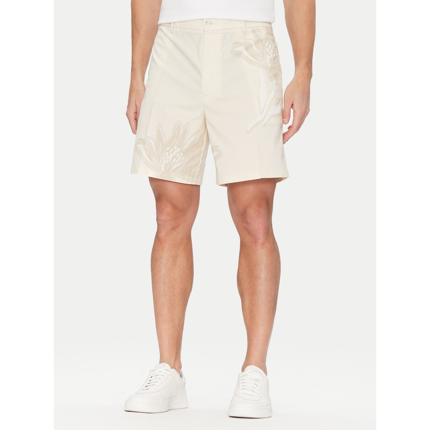 BOSS Stoffshorts C-Karlos 50538839 Écru Regular Fit