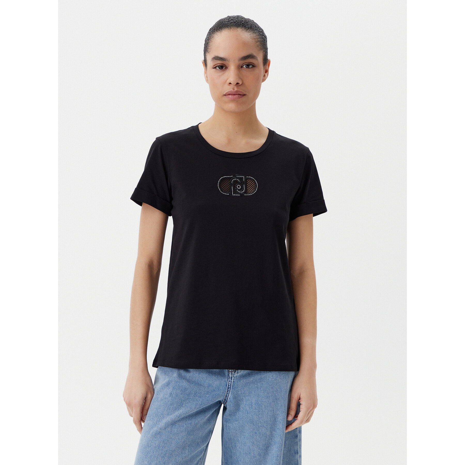 Liu Jo Sport Póló TA5180 JS923 Fekete Regular Fit