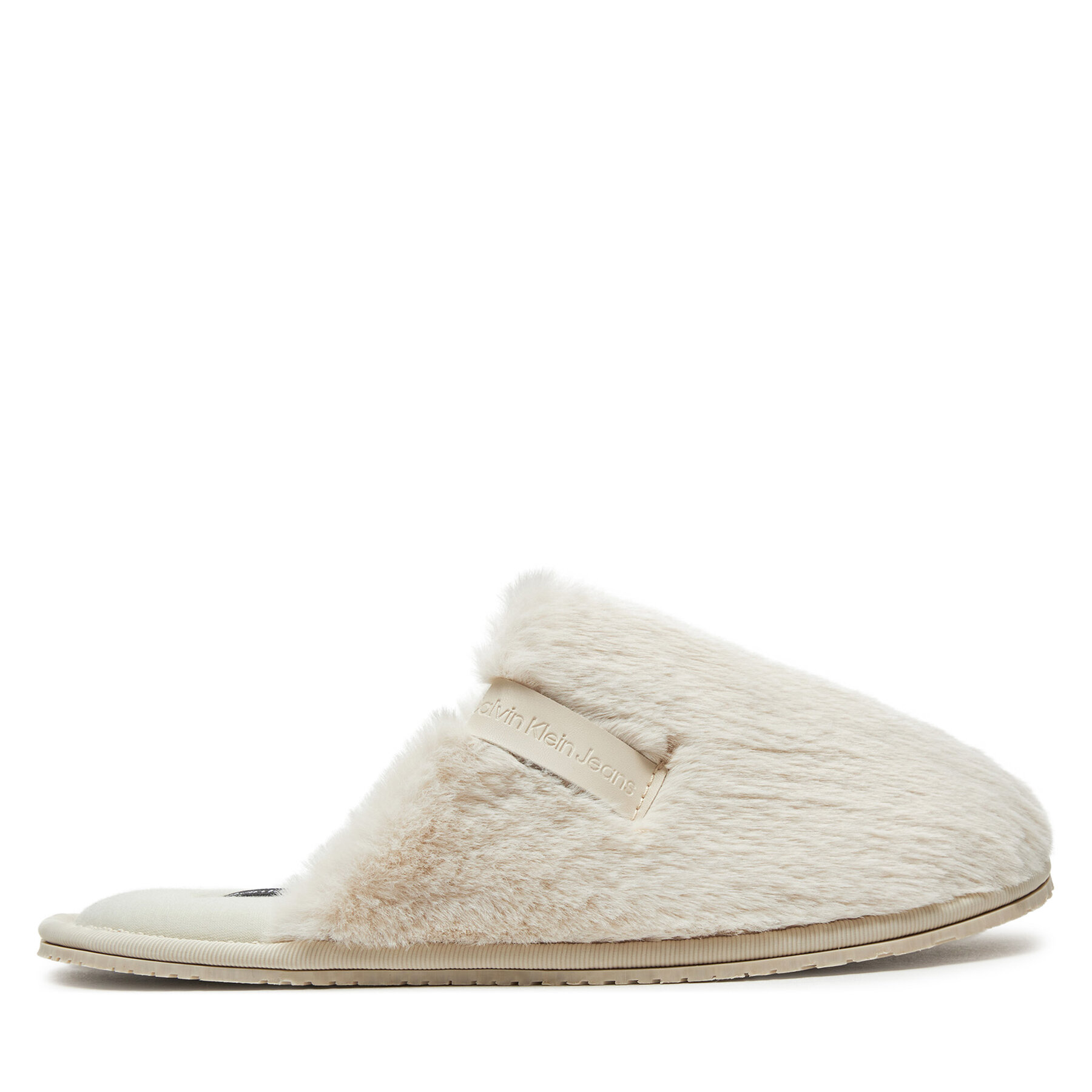 Papuci de casă Calvin Klein Jeans Hotel Slipper Fur After Glow YW0YW01593 Écru