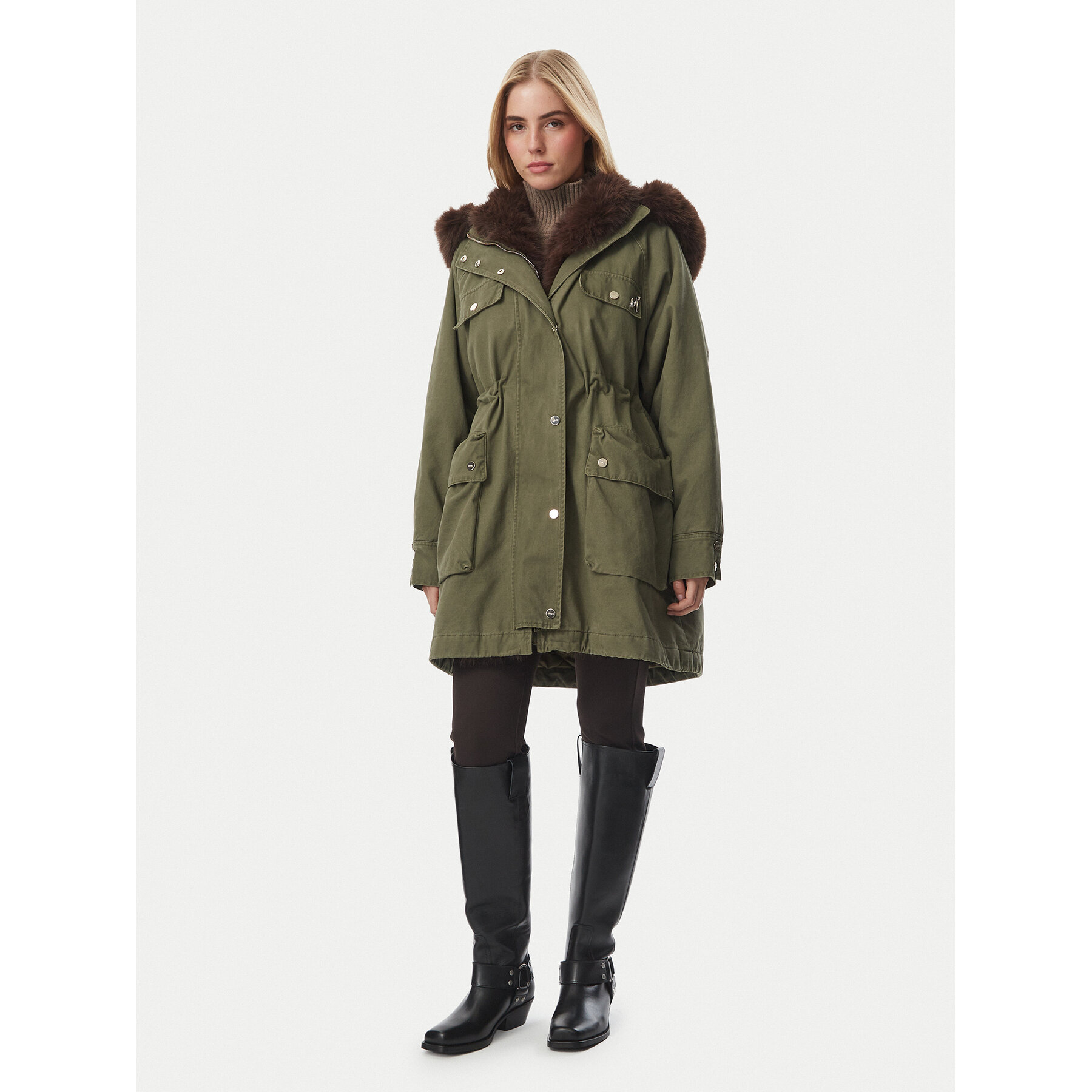 Liu Jo Parka WF6002 T718A Grün Regular Fit