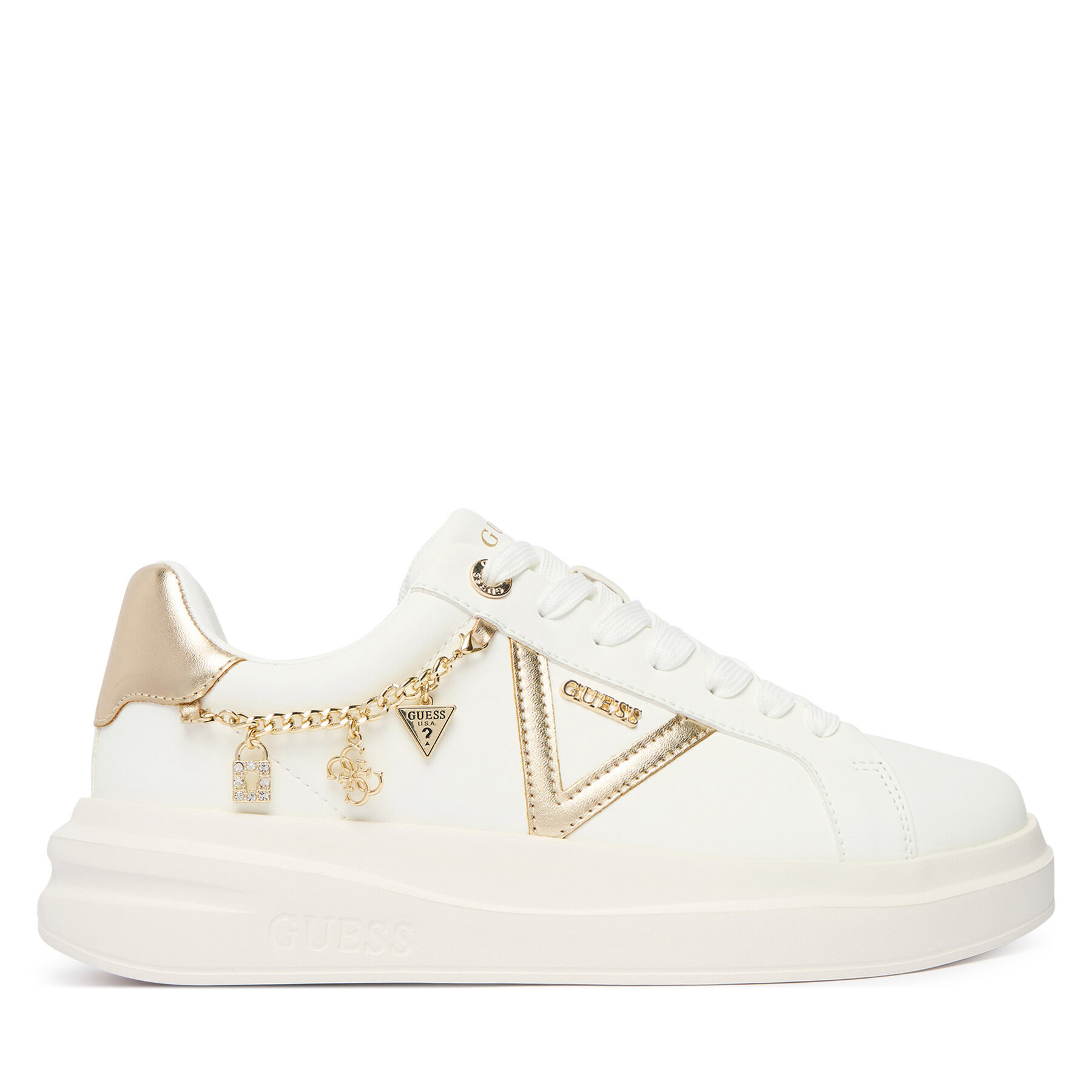 Sneakersy Guess FLTBTT LEA12 Biela