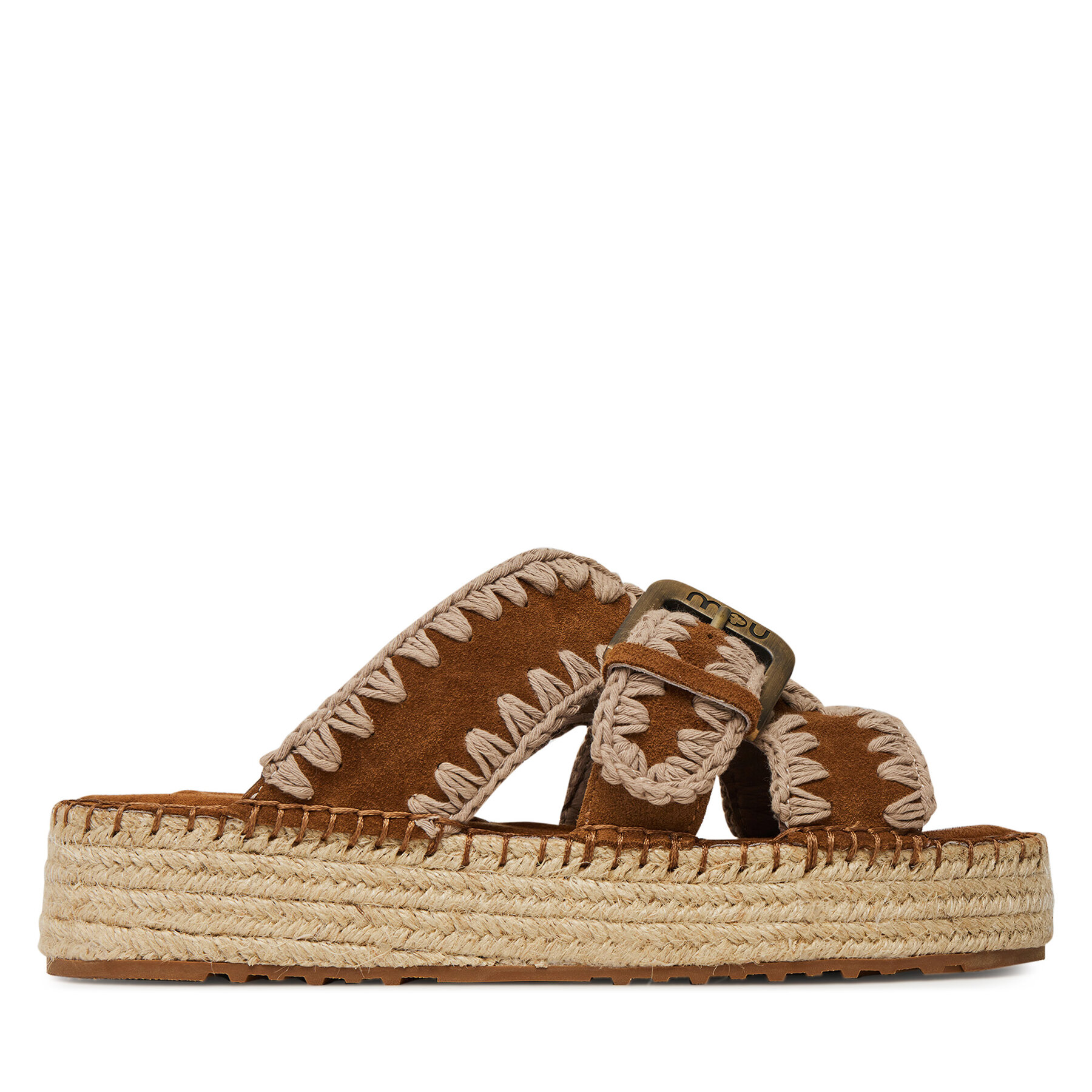 Donna Espadrillas Mou, Taglia 37, Marrone, Jute sandal MU.SW641003A, taglia : 37
