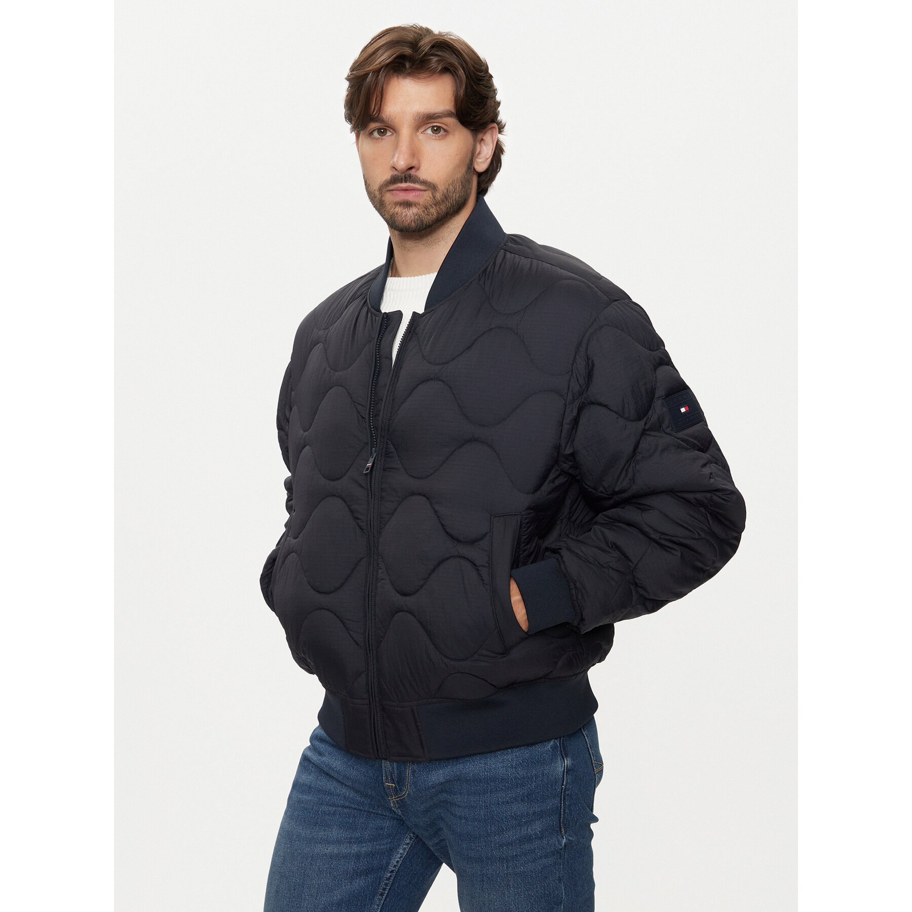 Tommy Hilfiger Bomberjacke MW0MW37341 Dunkelblau Regular Fit