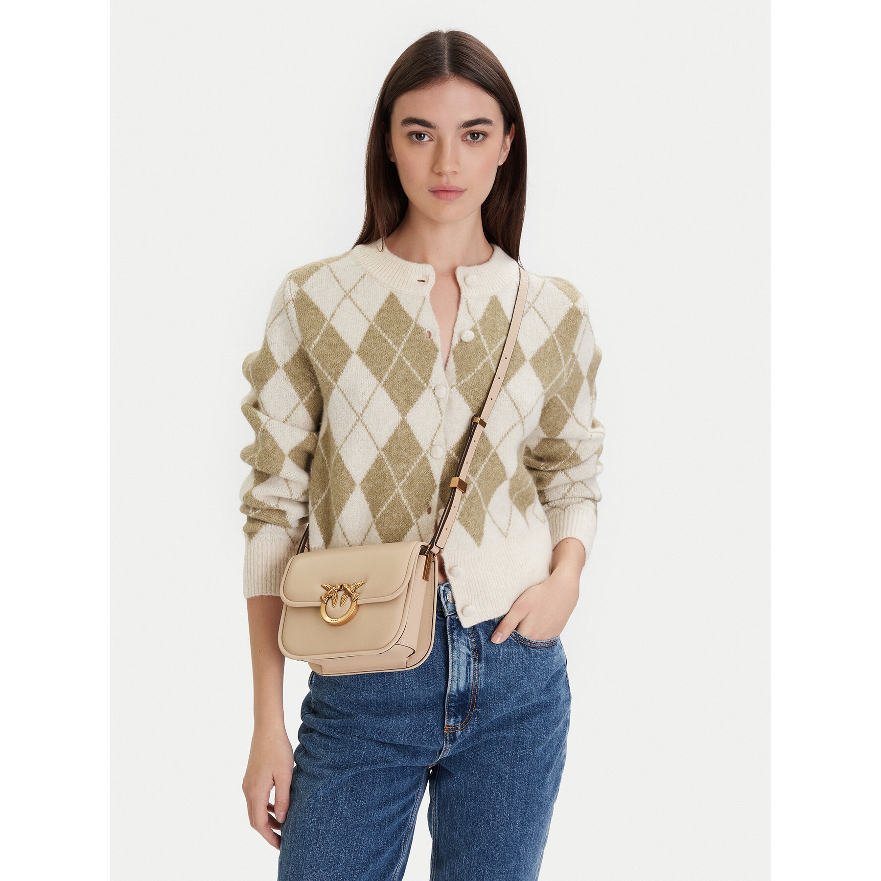 Borsetta PINKO Love Box Bag Fl Mini PE 25 PLTT 104297 A26L Beige