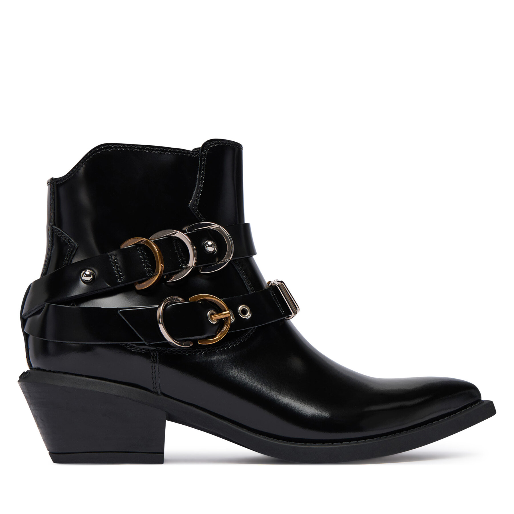 Polokozačky PINKO Ankle Boot Box Calf SD0343 P114 Z99 Černá