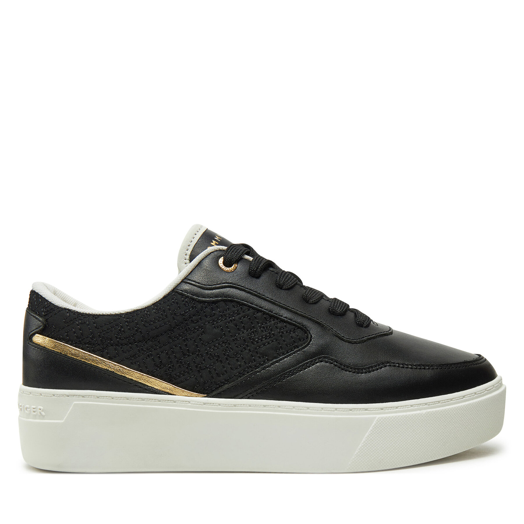  Sportcipők Tommy Hilfiger Platform Monogram Sneaker FW0FW08121 Fekete akciós termékkép 1