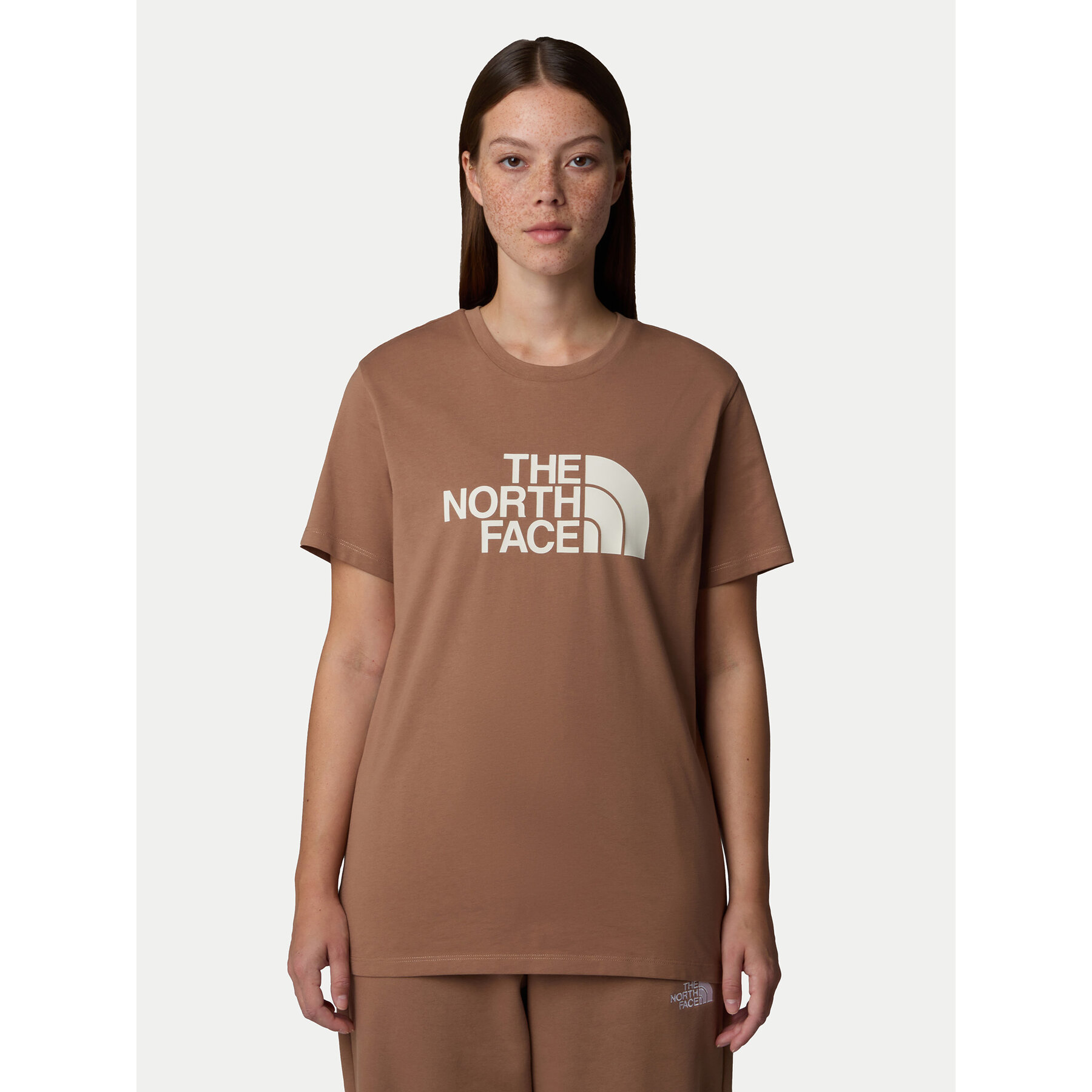 The North Face Póló Easy NF0A8A6G Barna Loose Fit