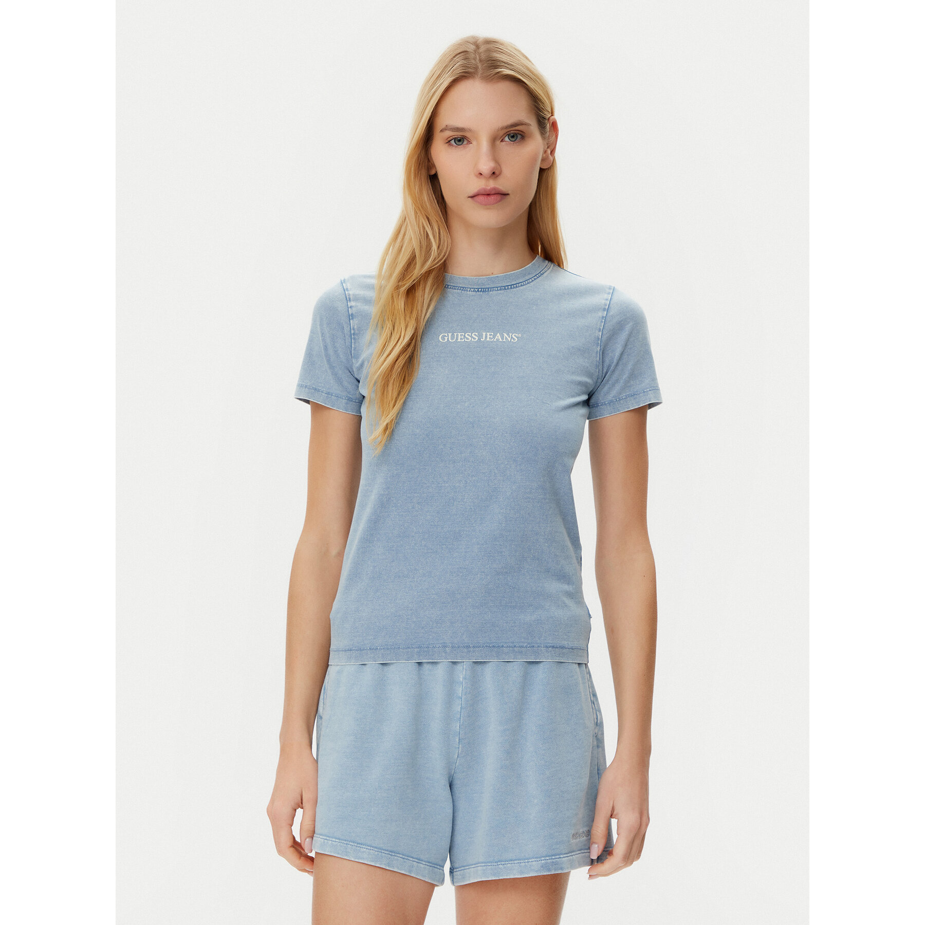 Guess Jeans T-Shirt W5GI41 KCTL1 Μπλε Regular Fit