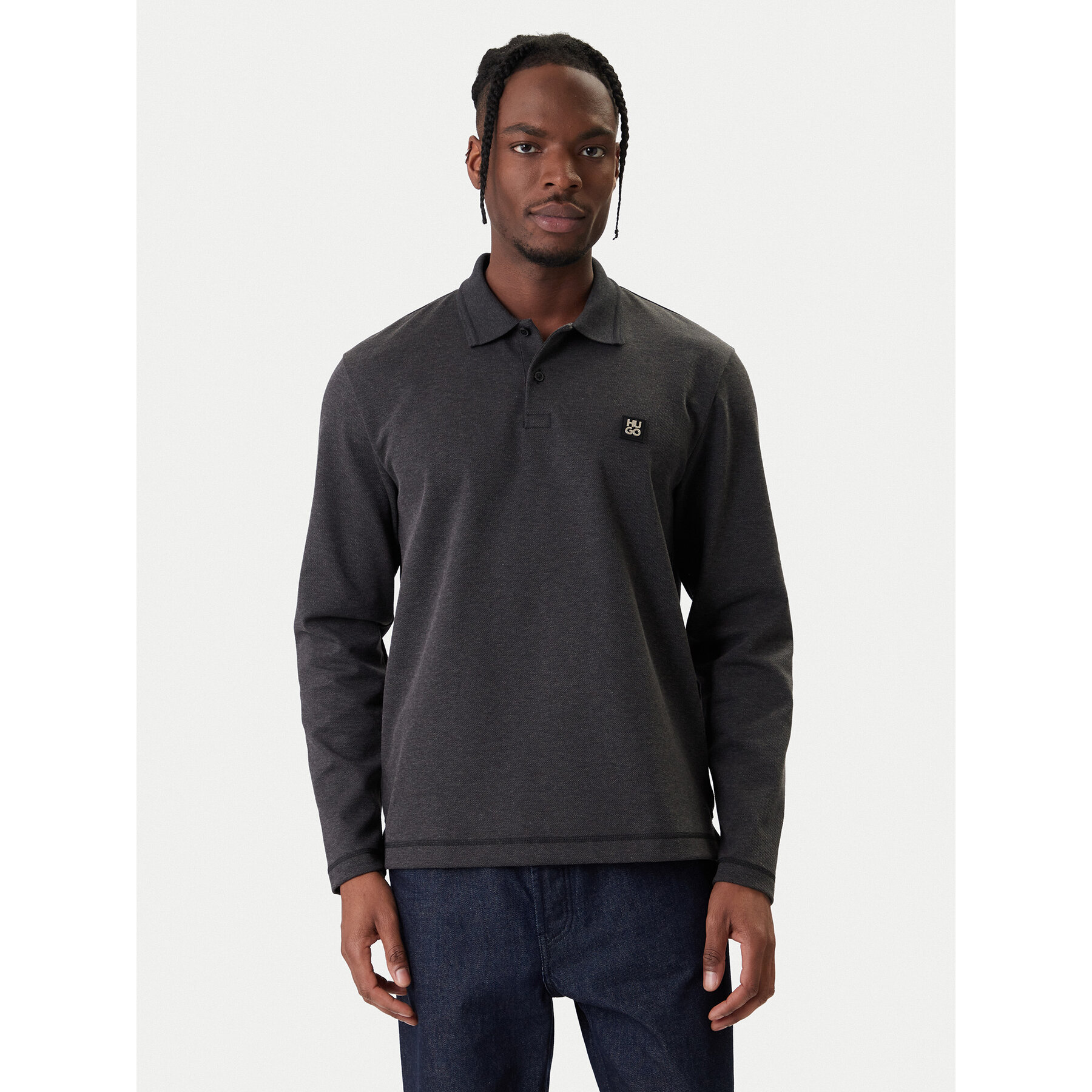 HUGO Poloshirt Dinote 50553441 Grau Relaxed Fit