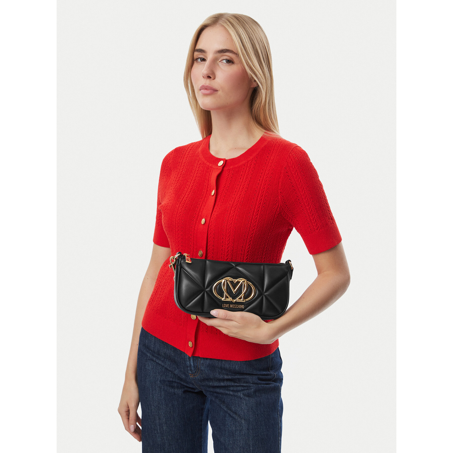 Ročna torba LOVE MOSCHINO JC4111PP0PLC0000 Črna