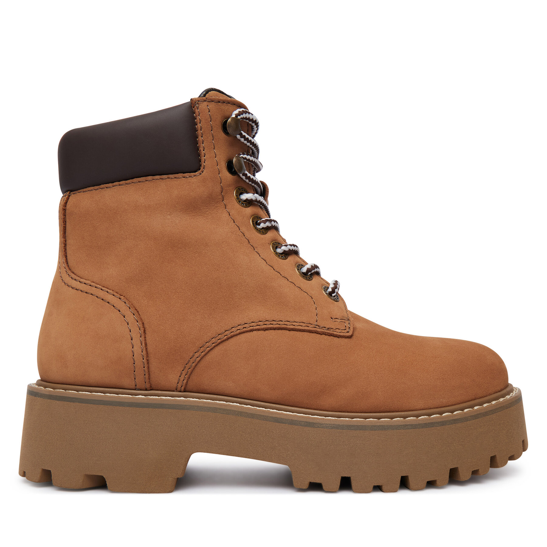 Туристически oбувки Tommy Jeans Tjw Platform Nubuck Boots EN0EN03114 Бежов