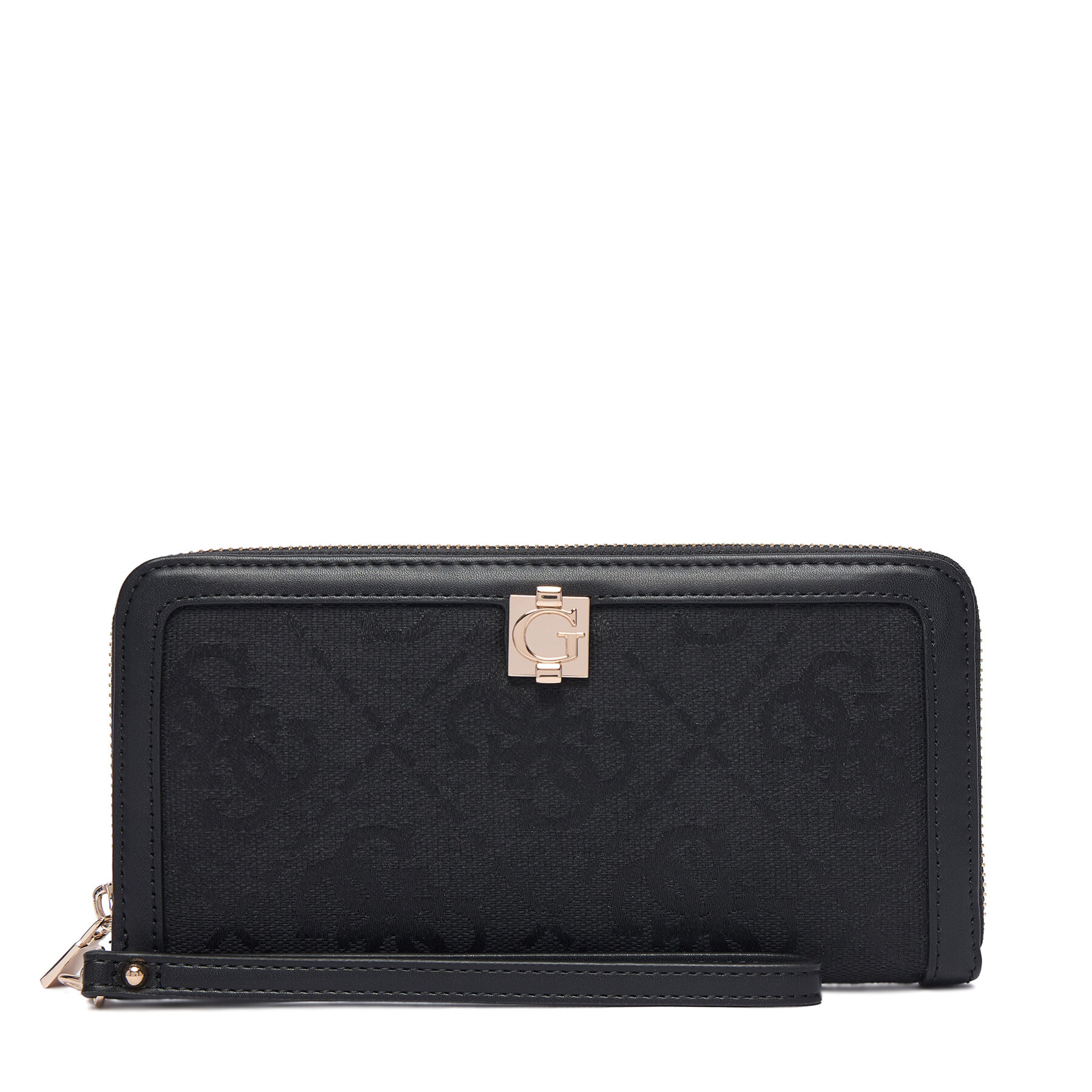 Портфейл Guess Audrey Logo Slg SWJG97 55146 Черен
