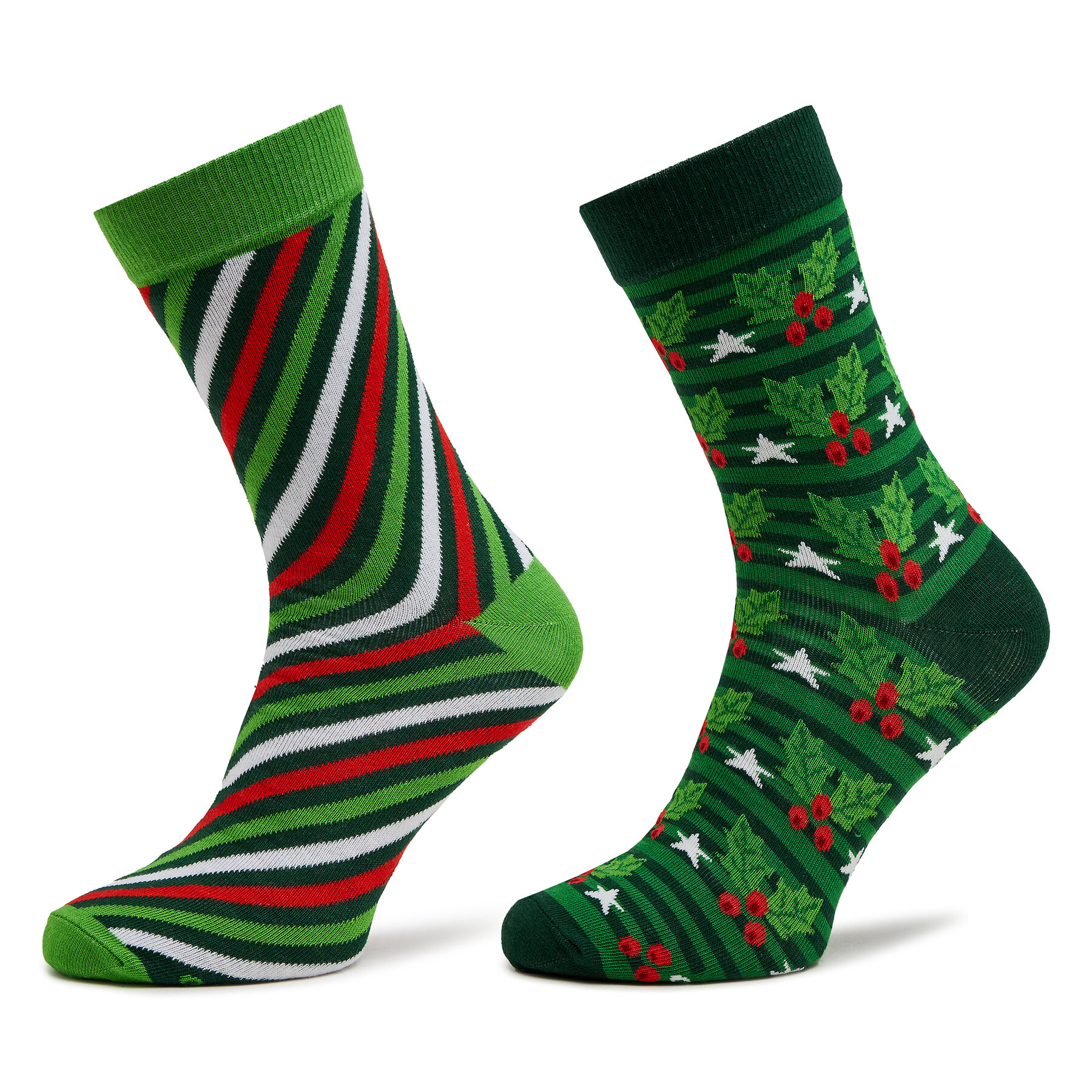 Set 2 parov ženskih visokih nogavic Rainbow Socks Xmas Socks Balls Adults Gifts Pak 2 Pisana