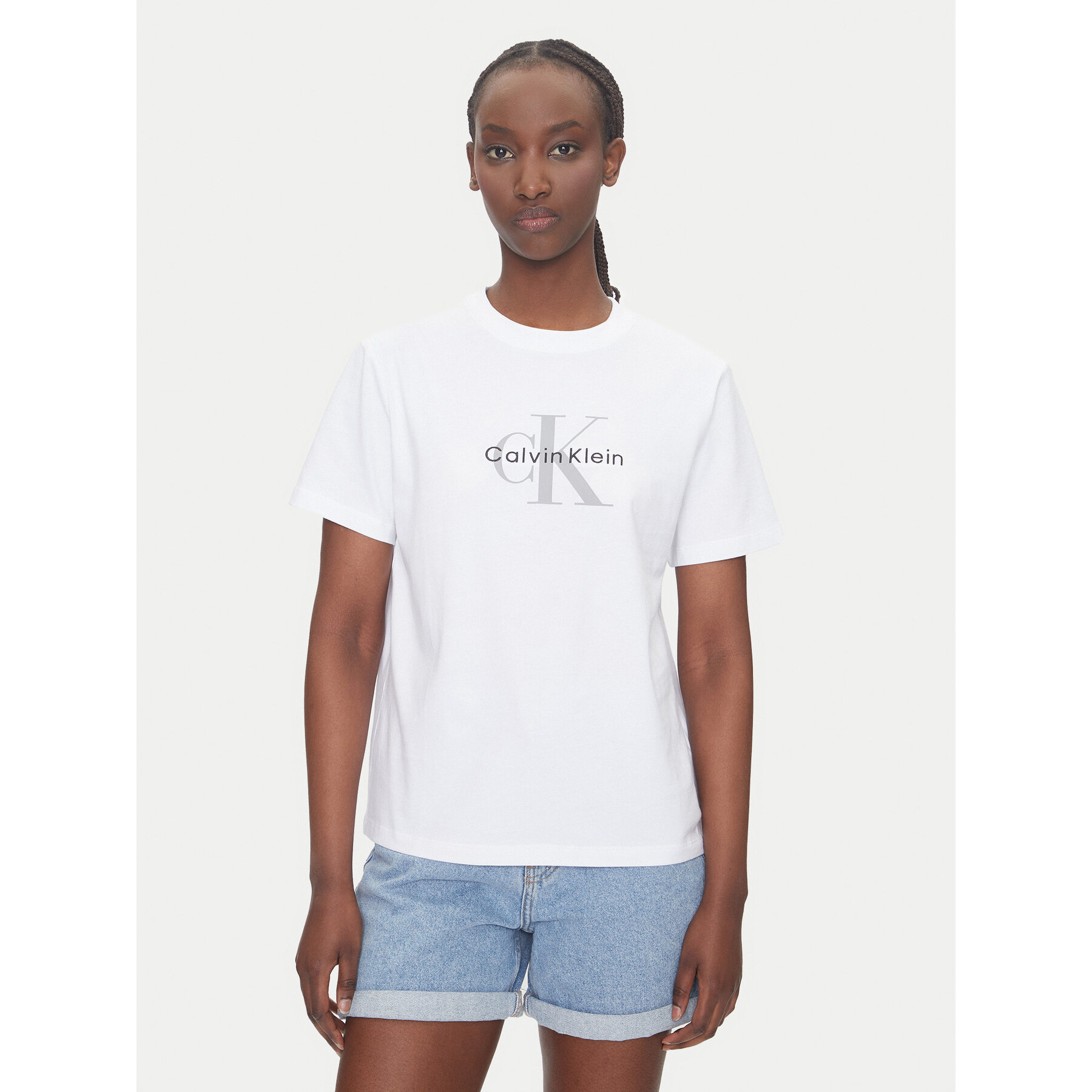 Calvin Klein Jeans T-Shirt Hero LV047B865G Λευκό Regular Fit