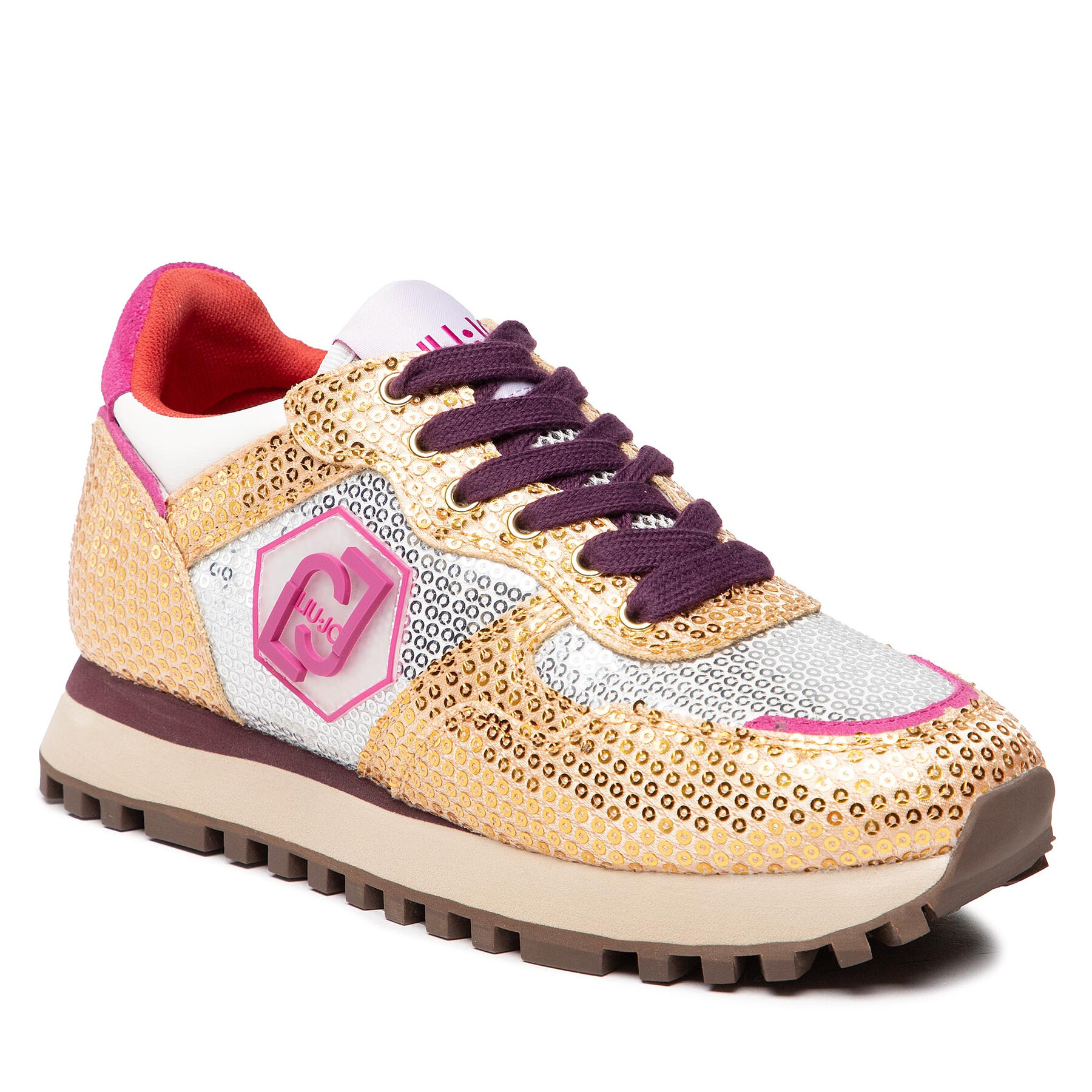 Sneakers Liu Jo Wonder 25 BF2067 TX055 Light Gold 04178 epantofi.ro imagine noua