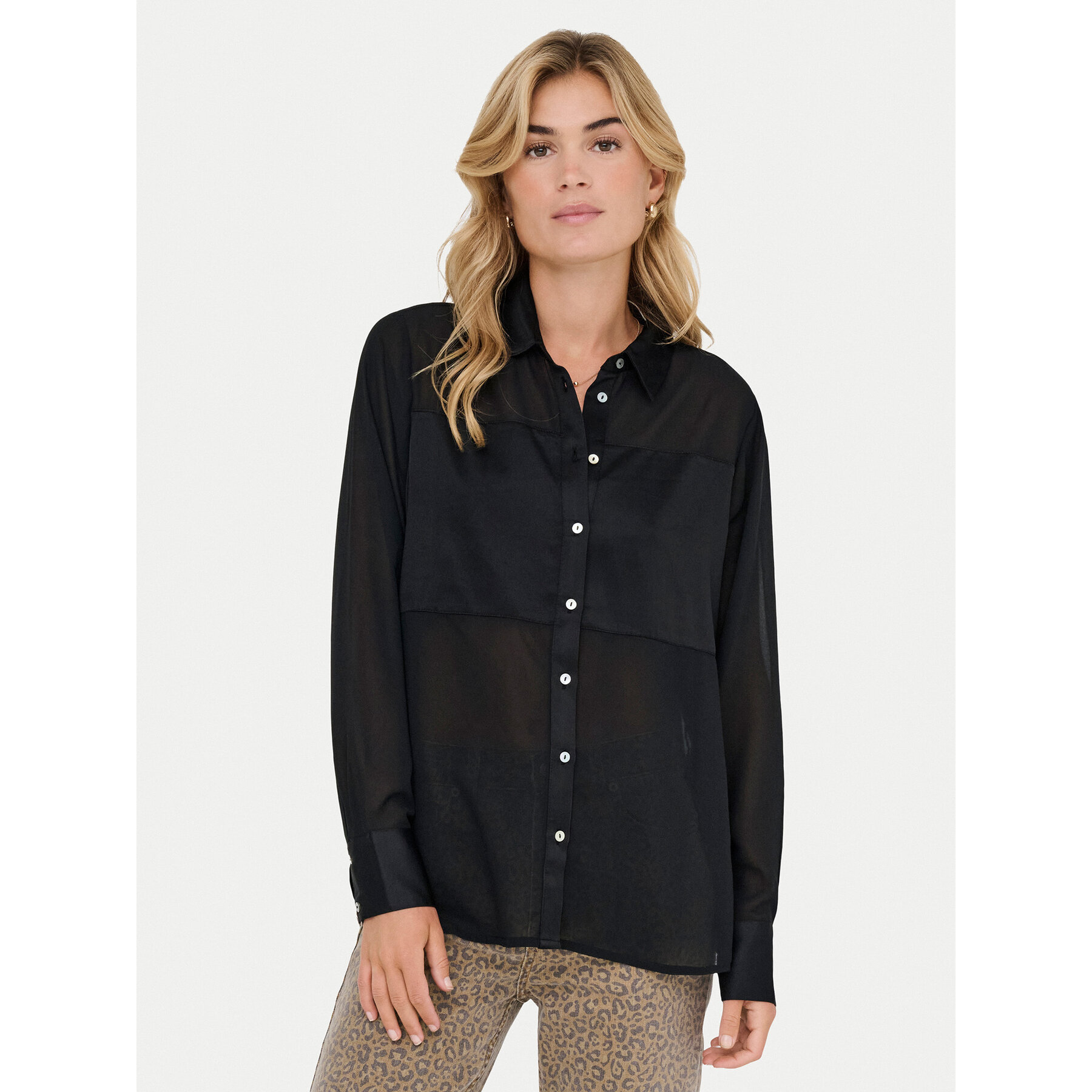 ONLY Hemd Star 15360299 Schwarz Regular Fit