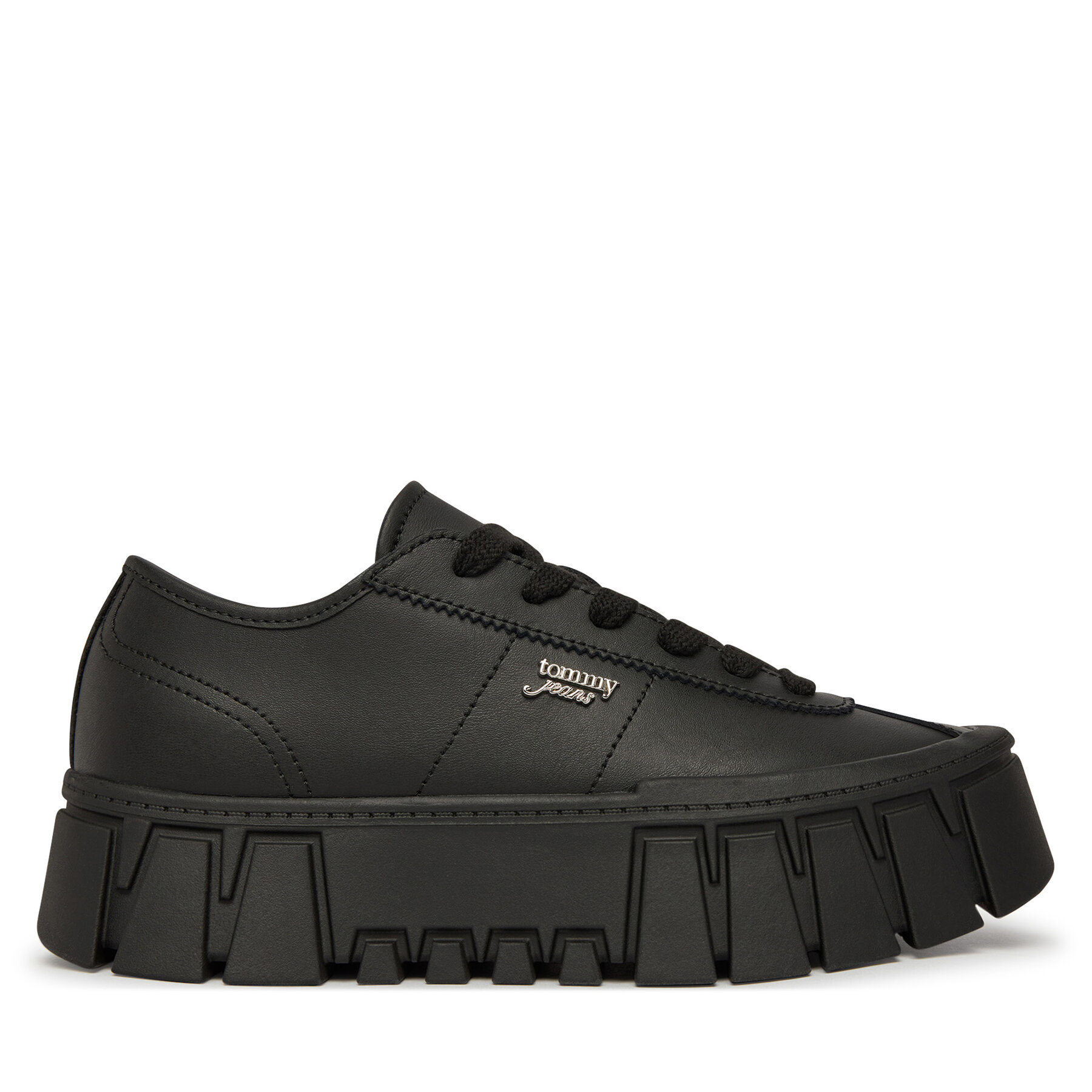 Superge Tommy Jeans Tjw Platform Sneaker Leather Lc EN0EN03165 Črna