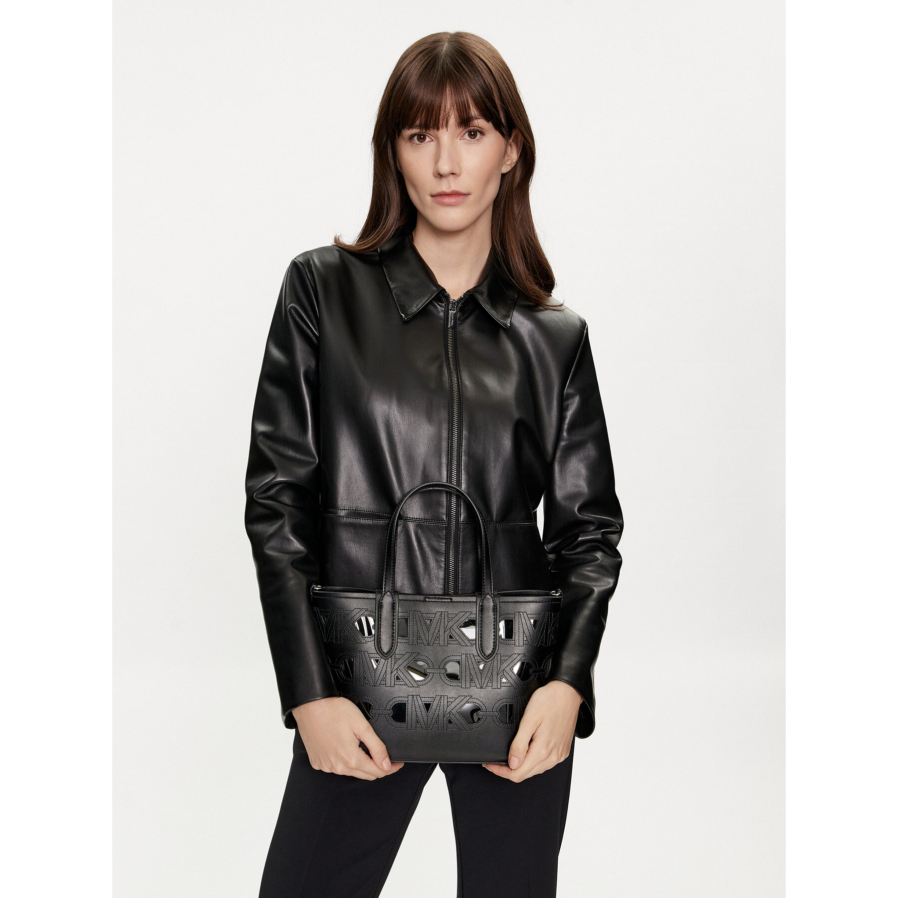 Táska MICHAEL Michael Kors Eliza 30S4SZAT0P Fekete