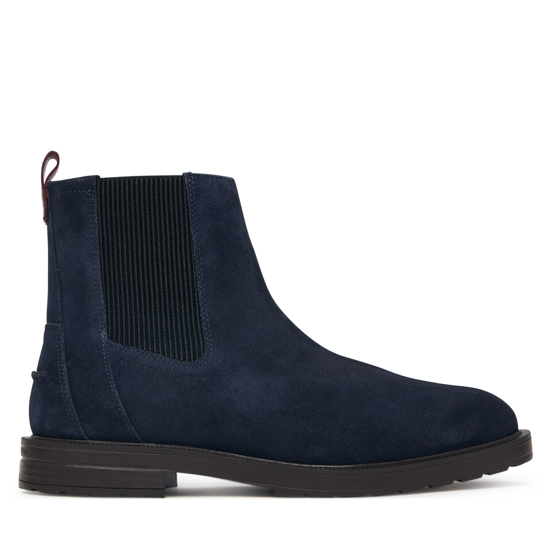 Īsie zābaki Tommy Hilfiger Cleated Hilifger Suede Boot FM0FM05961 Tumši zils