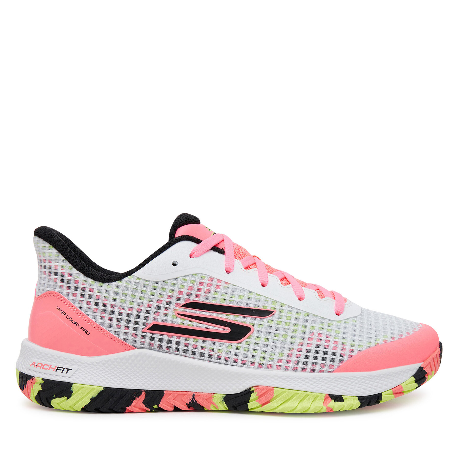 Férfi Teniszcipők Skechers, Méret: 40, Fehér, Viper Court Pro 246069/WMLT