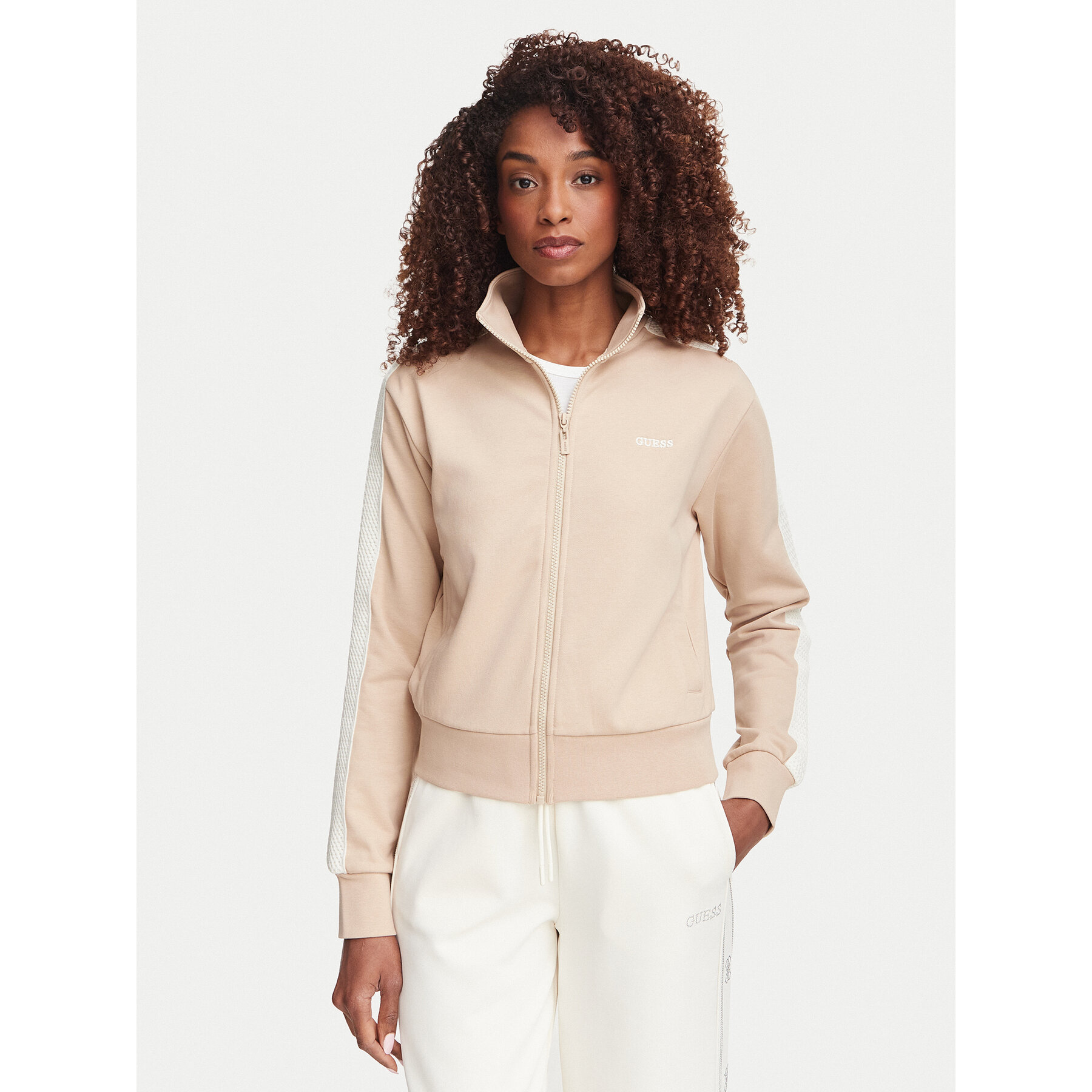 Guess Sweatshirt V6YQ26 K5140 Beige Regular Fit