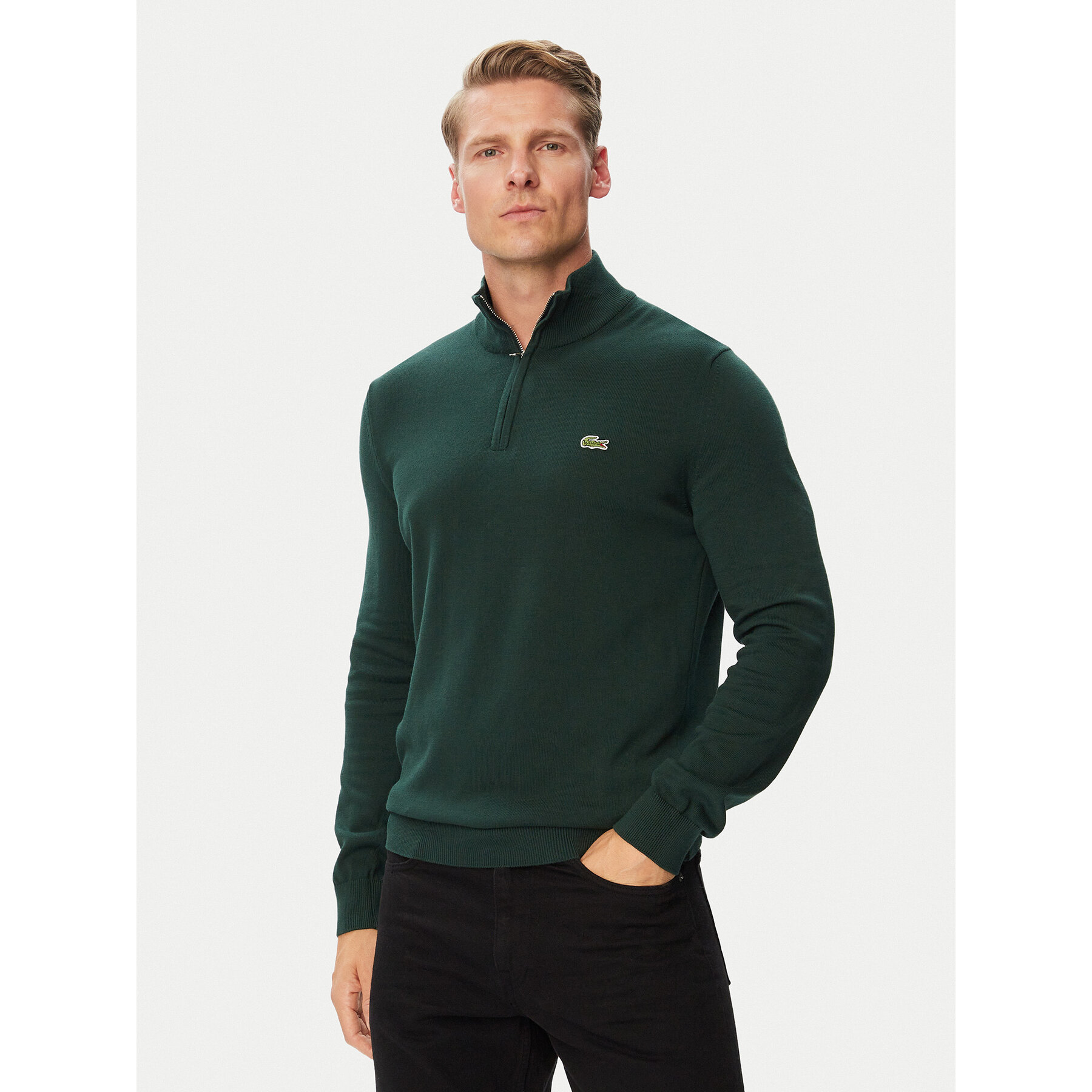 Lacoste Pullover AH1980 Dunkelgrün Classic Fit