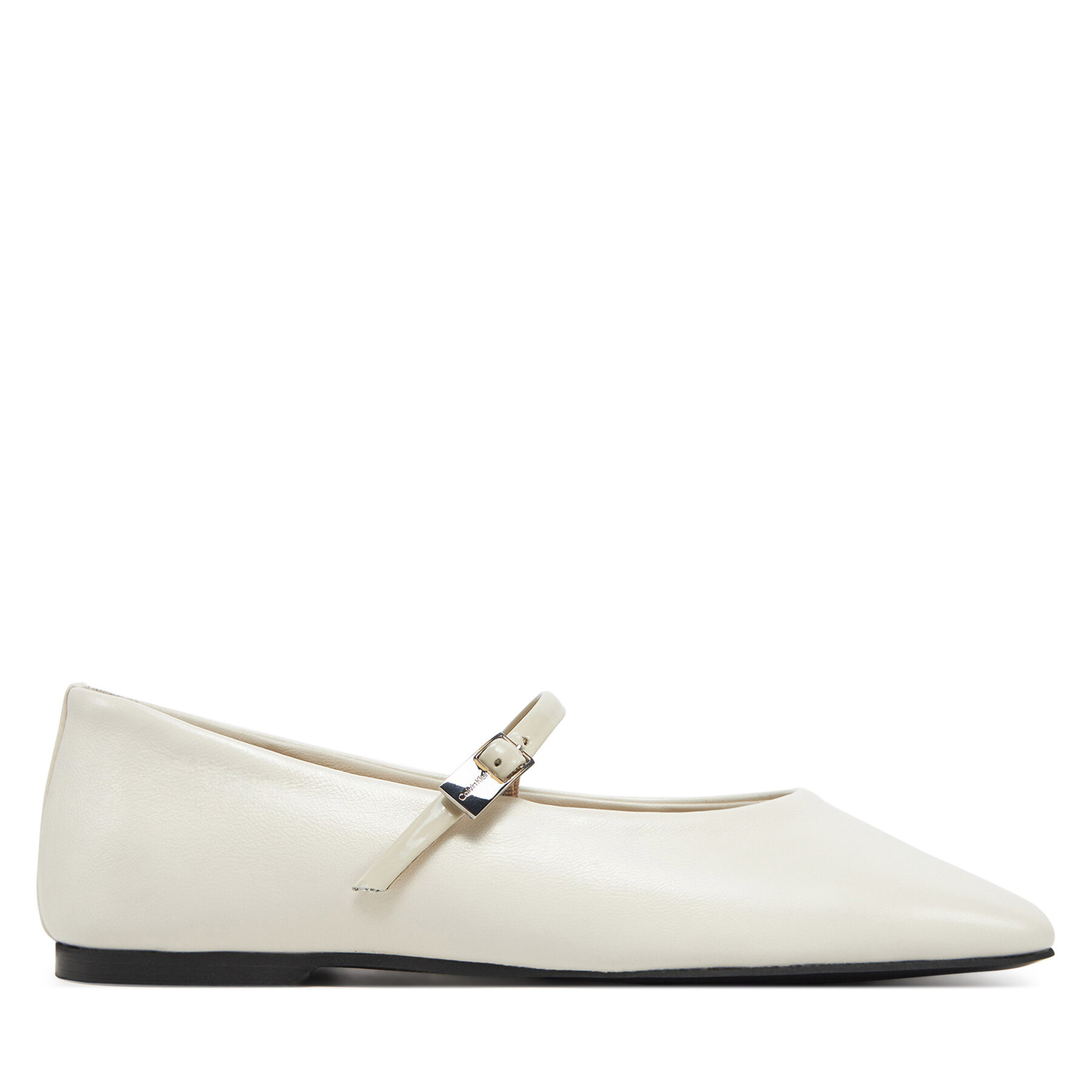 Balerini Calvin Klein Ballerina New Buckle - Lth HW0HW02483 Bej
