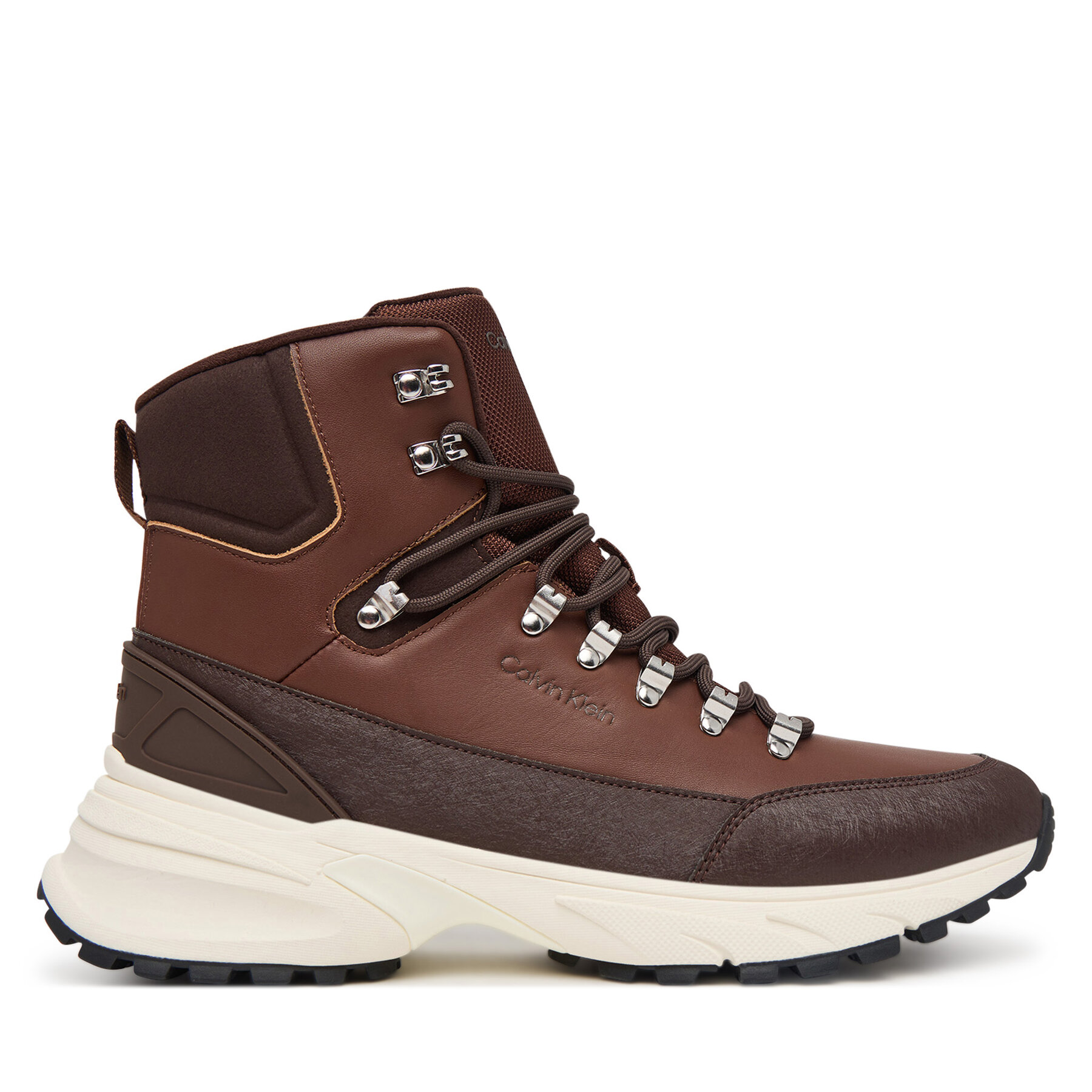 Gležnjače Calvin Klein Hike Runner Mid Laceup Lth HM0HM02323 Smeđa