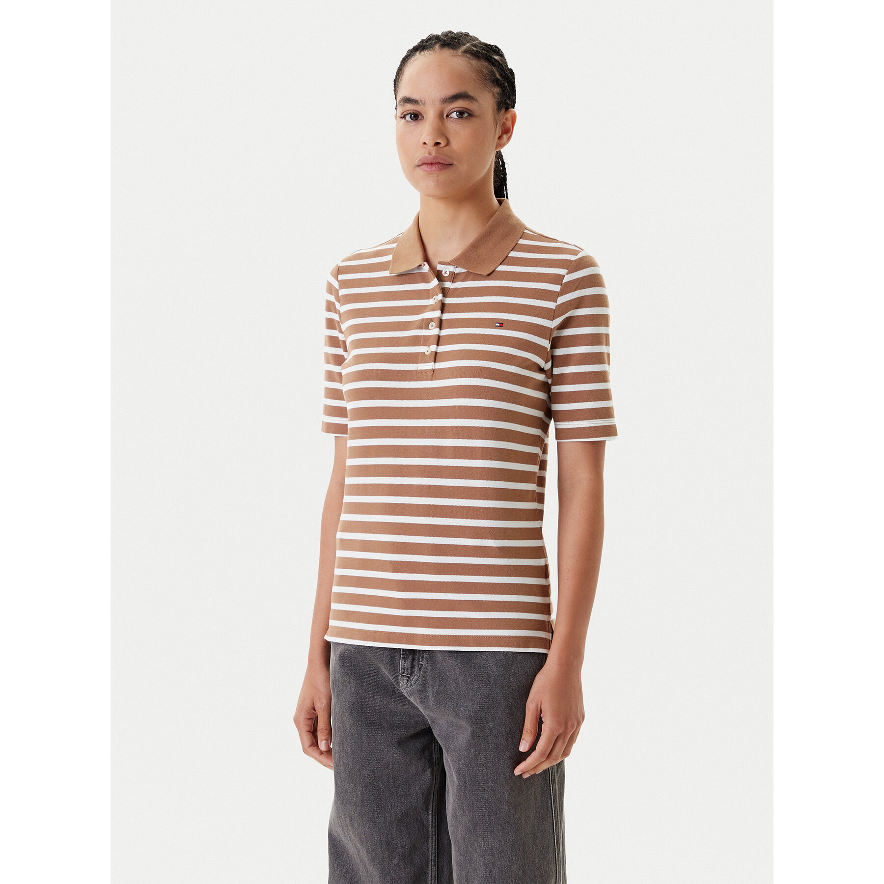 Tommy Hilfiger Tommy Hilfiger Polo 1895 WW0WW43224 Καφέ Regular Fit