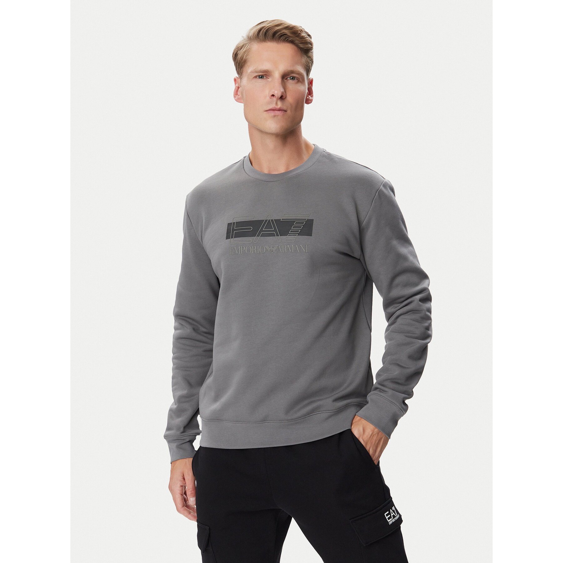 EA7 Emporio Armani Sweatshirt 7M002425 AF10377 M8011 Grau Regular Fit