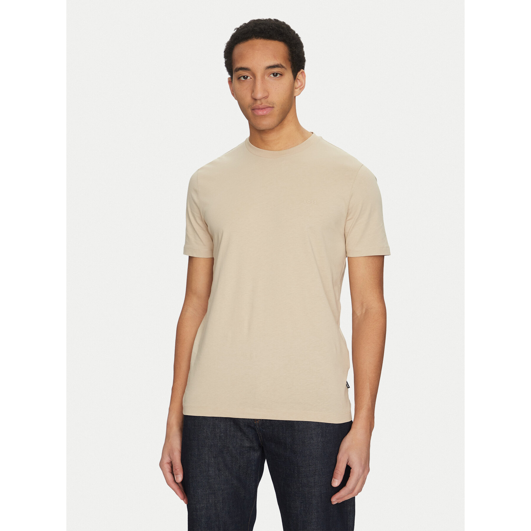 BOSS T-shirt Thompson 01 50468347 Beige Regular Fit