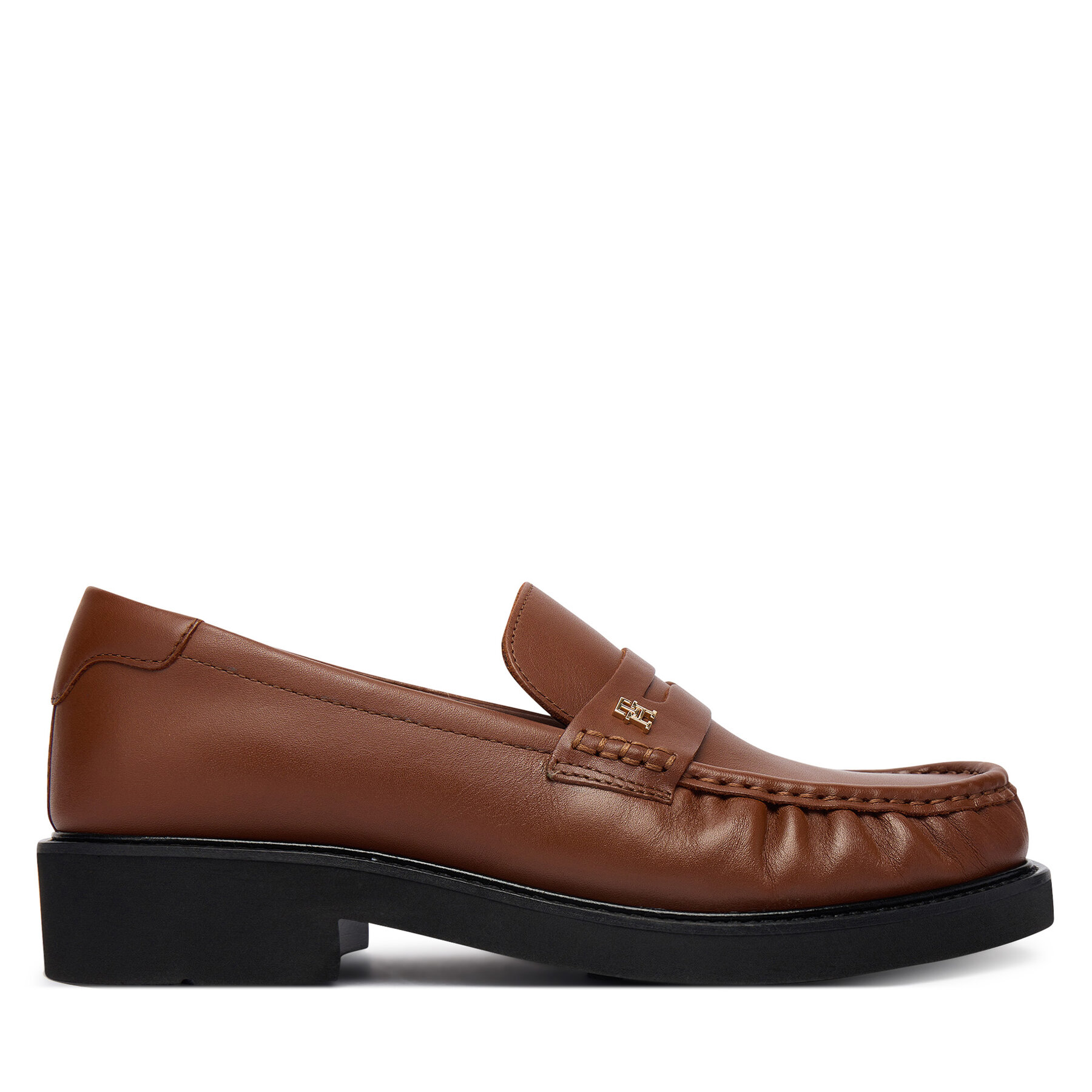 Mokasíny Tommy Hilfiger Th Square Toe Leather Loafer FW0FW08977 Hnedá