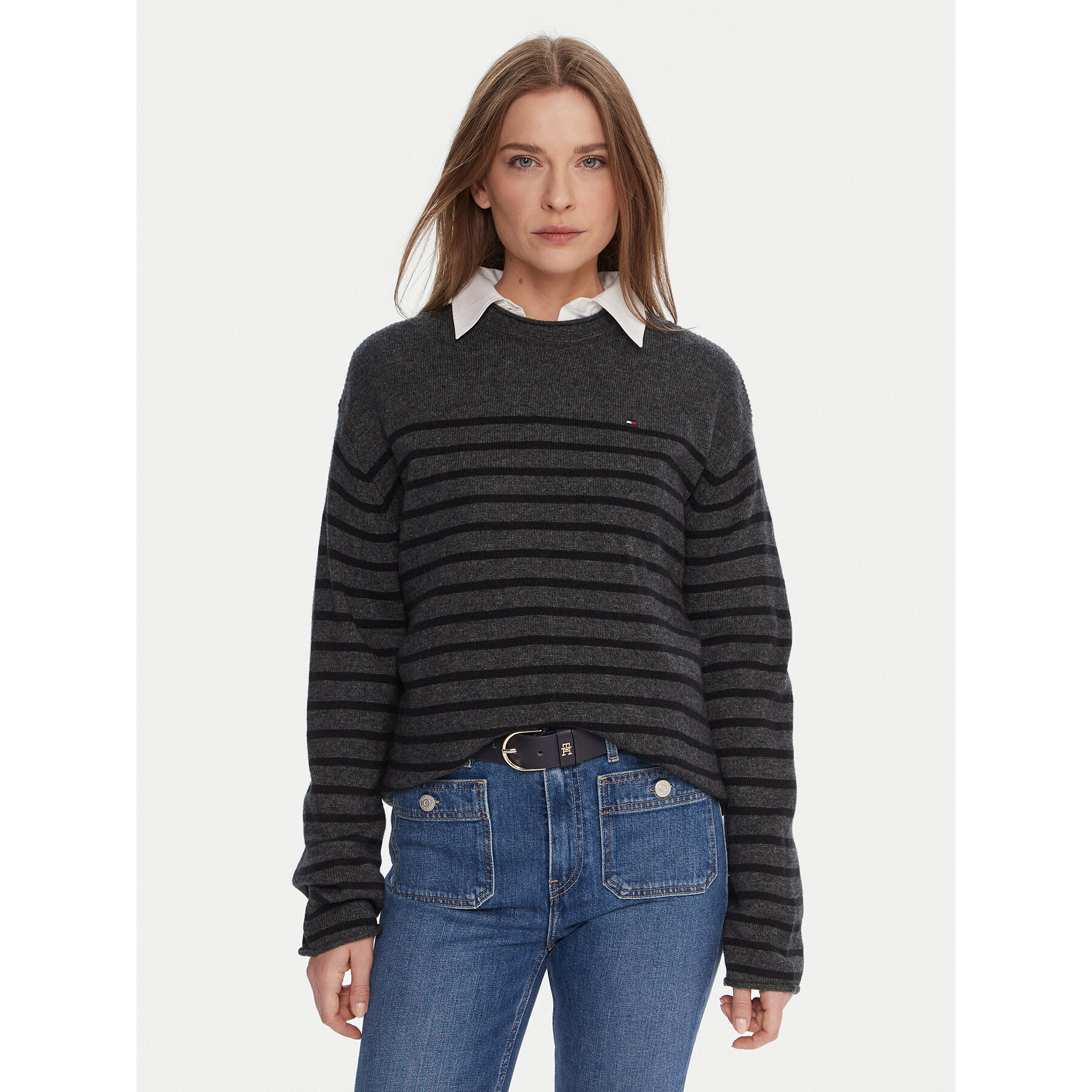 Tommy Hilfiger Pullover WW0WW46438 Grau Regular Fit