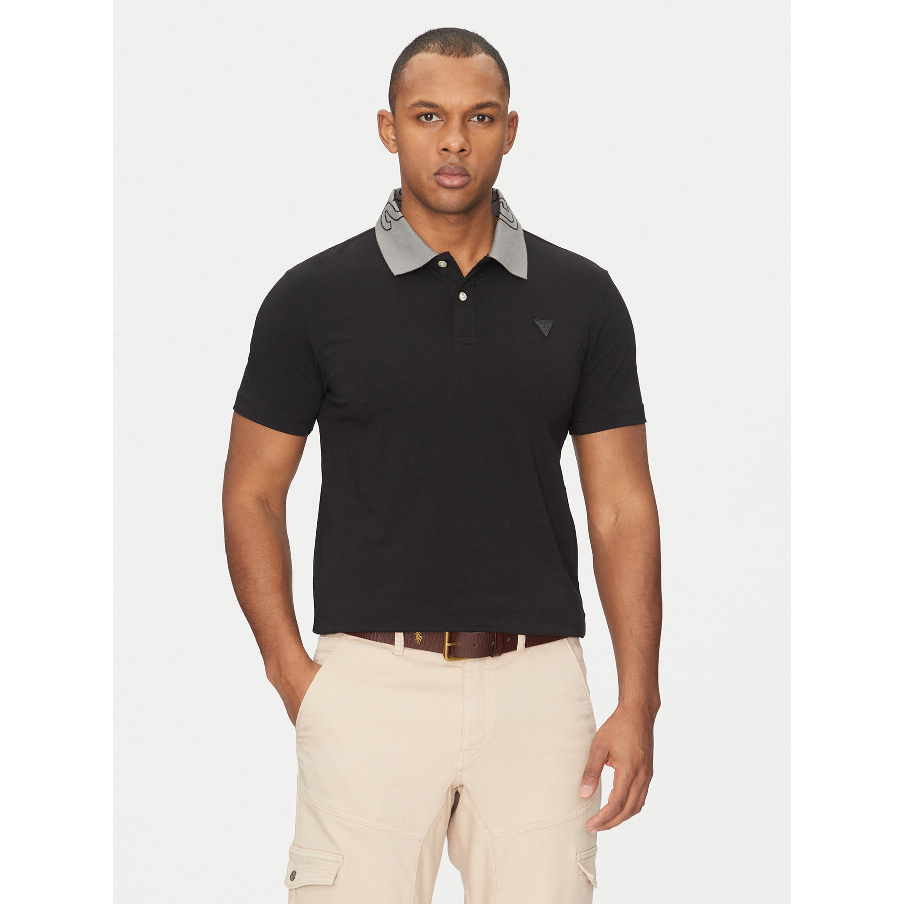 Guess Polo M5GP66 J1314 Μαύρο Regular Fit