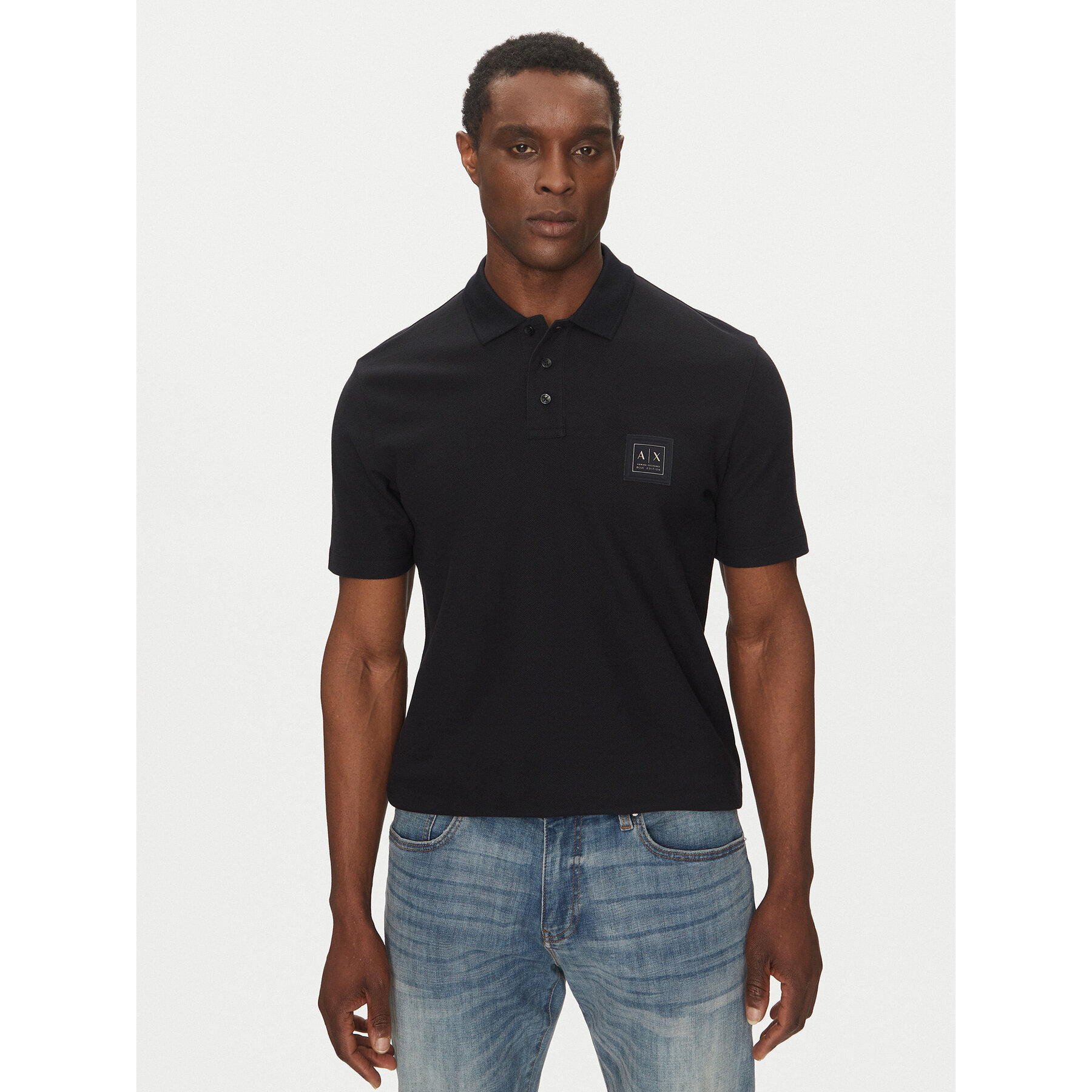 Armani Exchange Polo XM000356 AF12758 UB101 Blu scuro Regular Fit