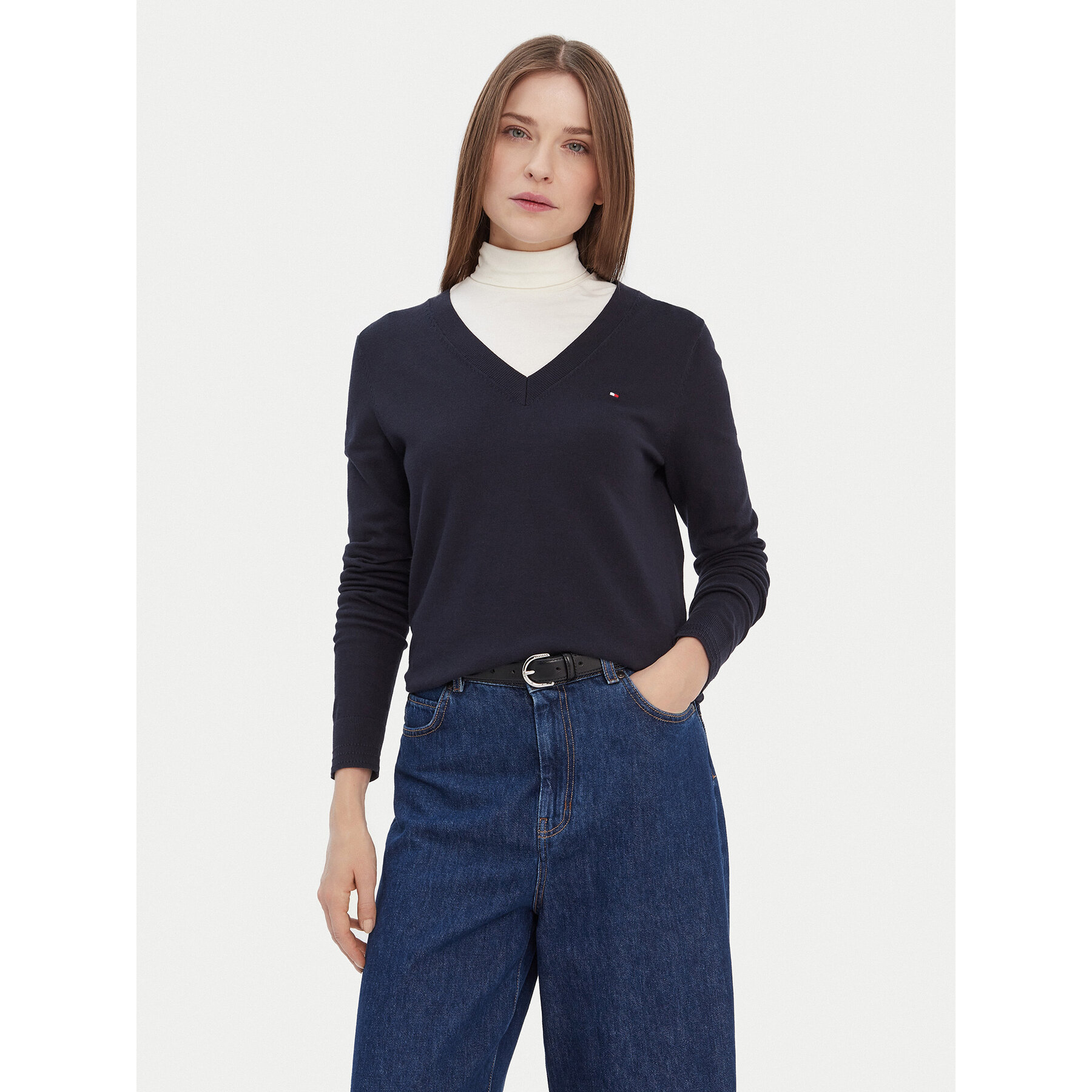 Tommy Hilfiger Pullover WW0WW42049 Dunkelblau Regular Fit
