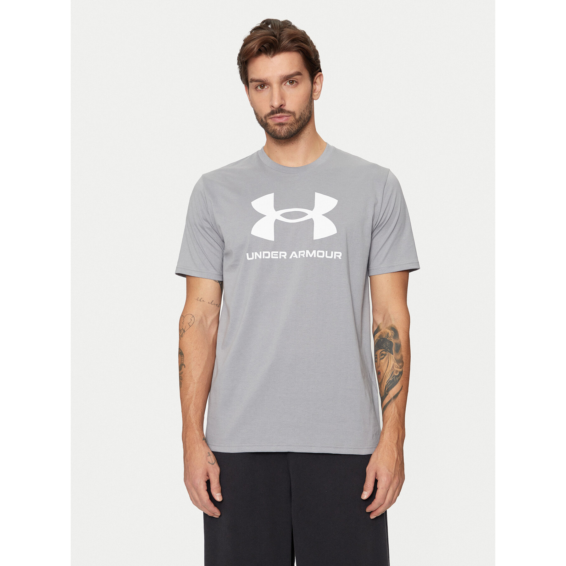 Under Armour T-shirt Ua Sportstyle Logo Update Ss 1382911 Grigio Loose Fit