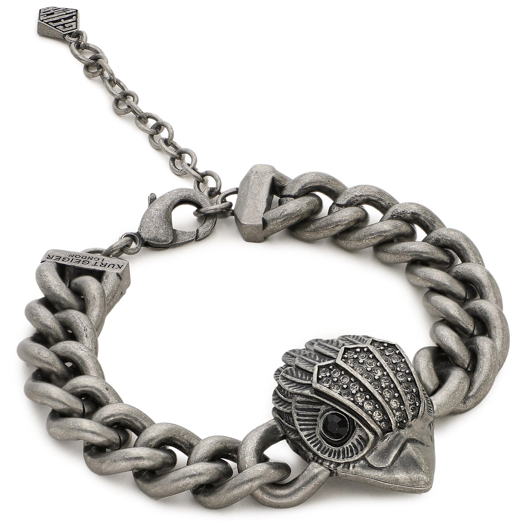 Damska Bransoletka Kurt Geiger, Rozmiar M Szary Eagle Xl Chunky Bracelet 8837664429