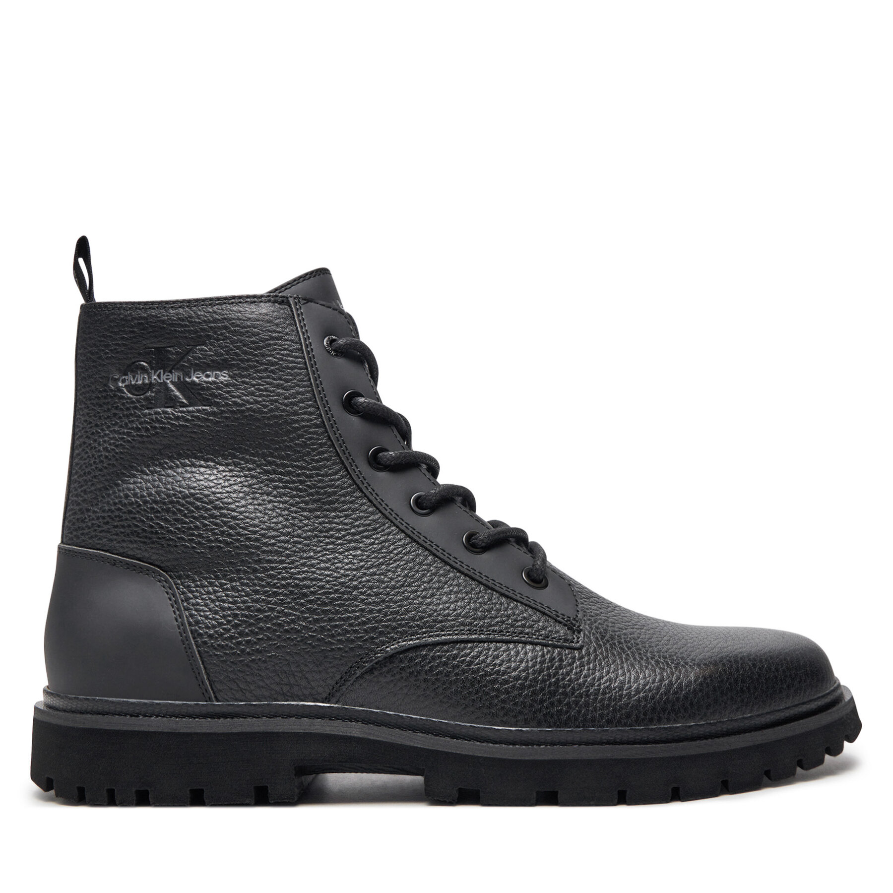 Pánske Čižmy Calvin Klein, Rozmer: 43, Čierna, Eva Mid Laceup Boot Lth YM0YM00751