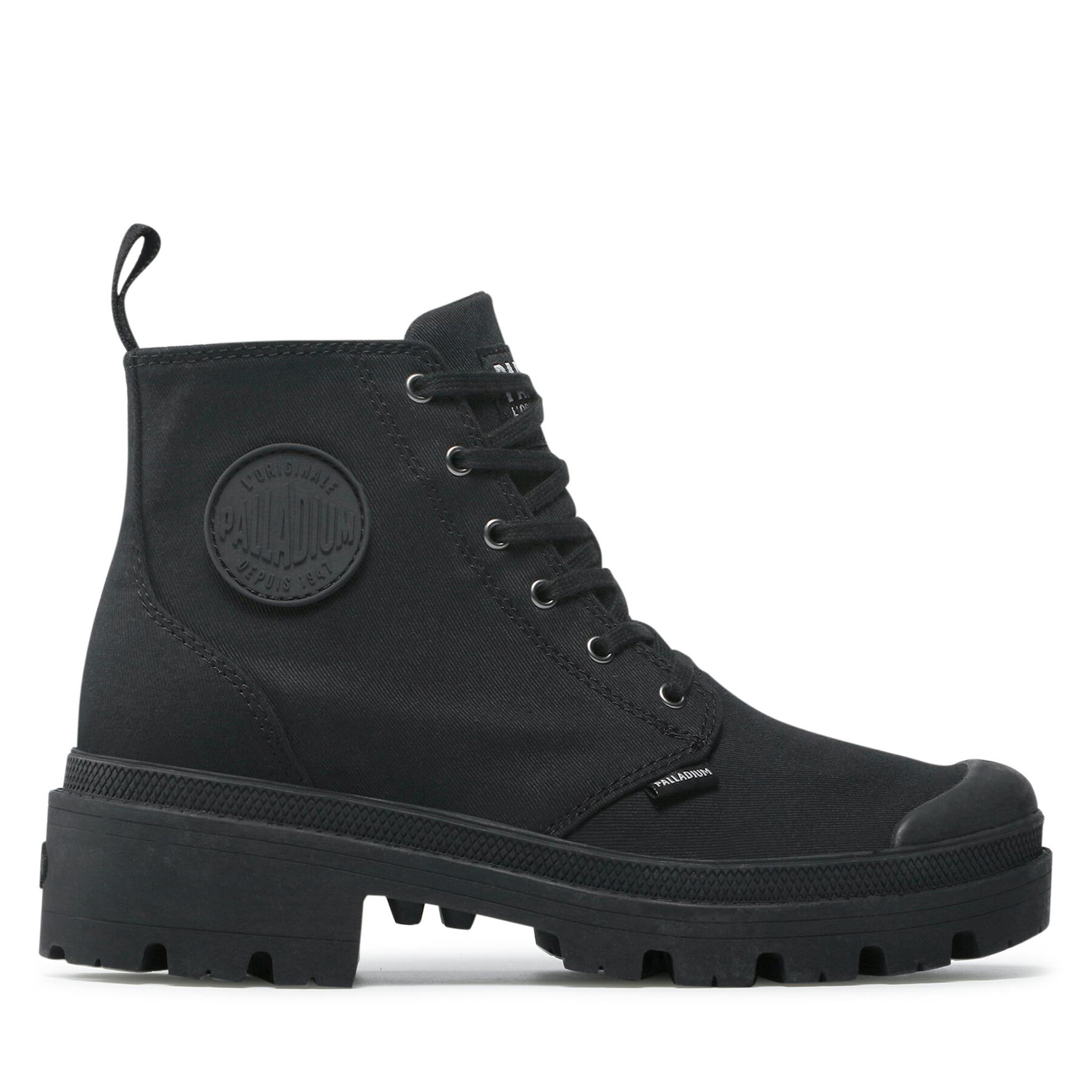 Bakancs Palladium Pallabase Twill 96907-008-M Fekete