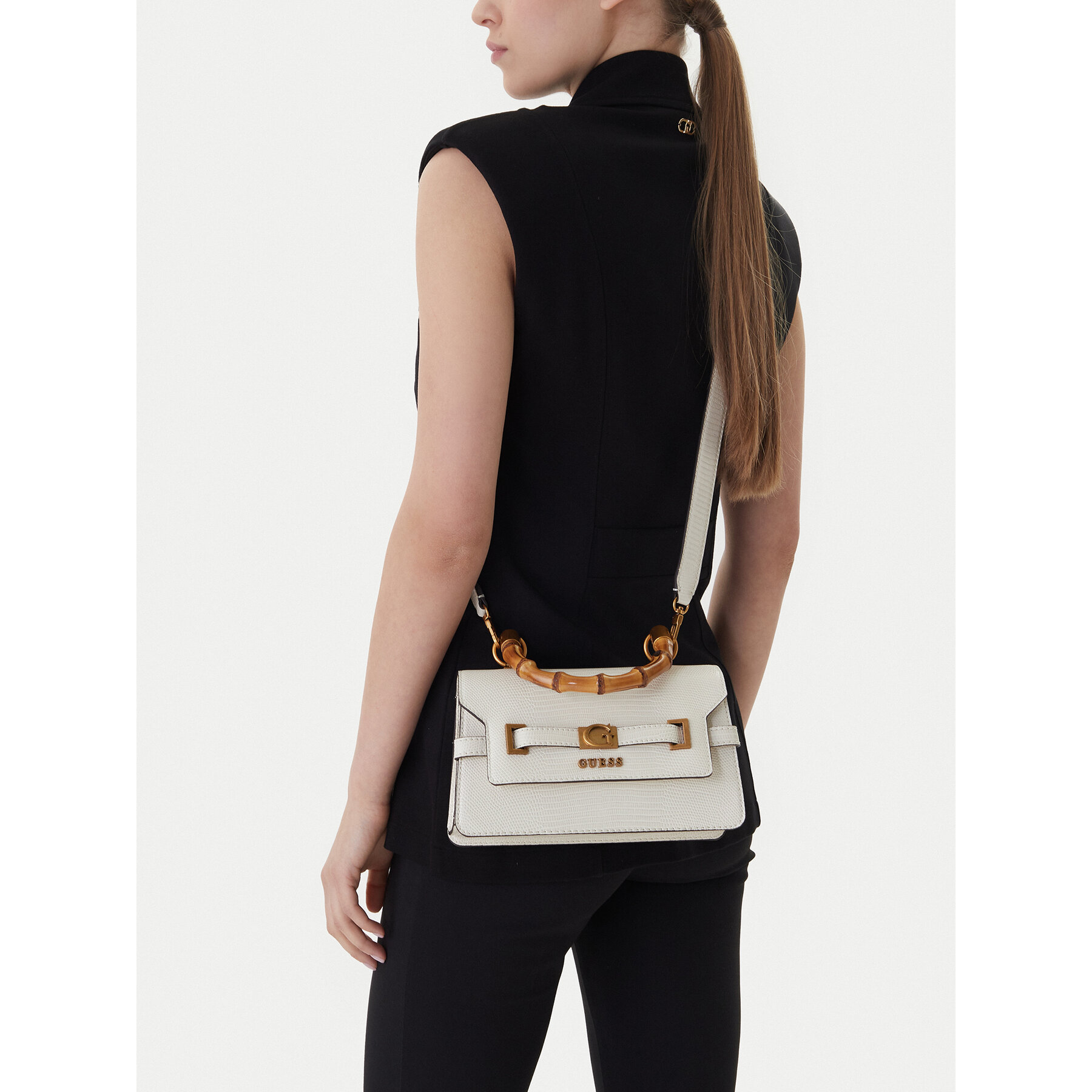 Geantă Guess HWKB95 06200 Écru